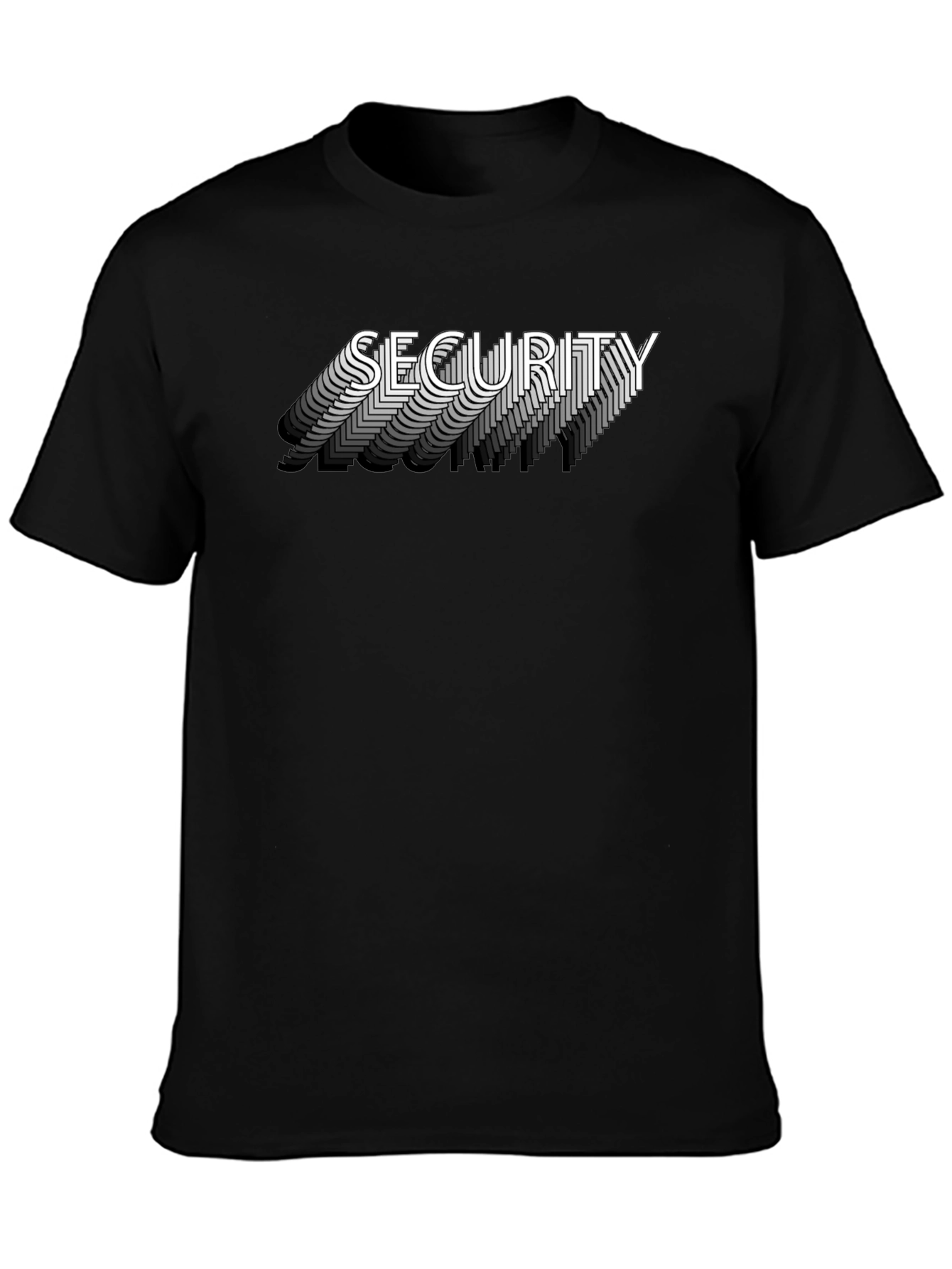 Security Graphic Tee - Cool Layered Shadow Print