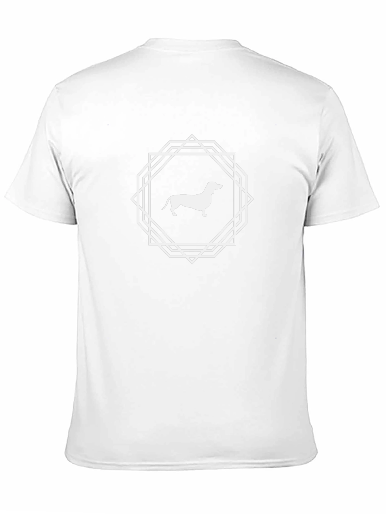 Dachshund Geometric Black T-Shirt
