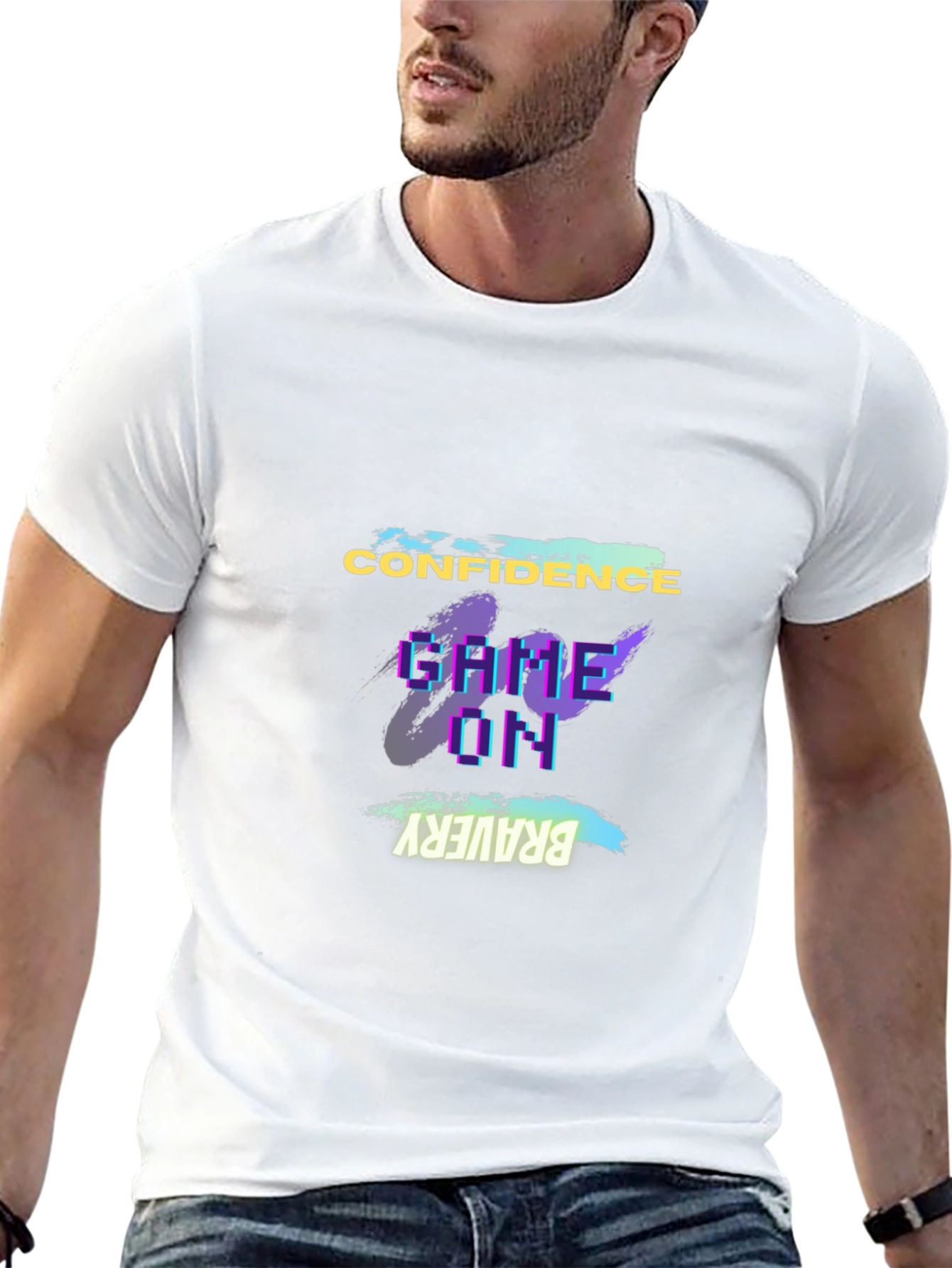 Confidence Game On Bravery Black T-Shirt