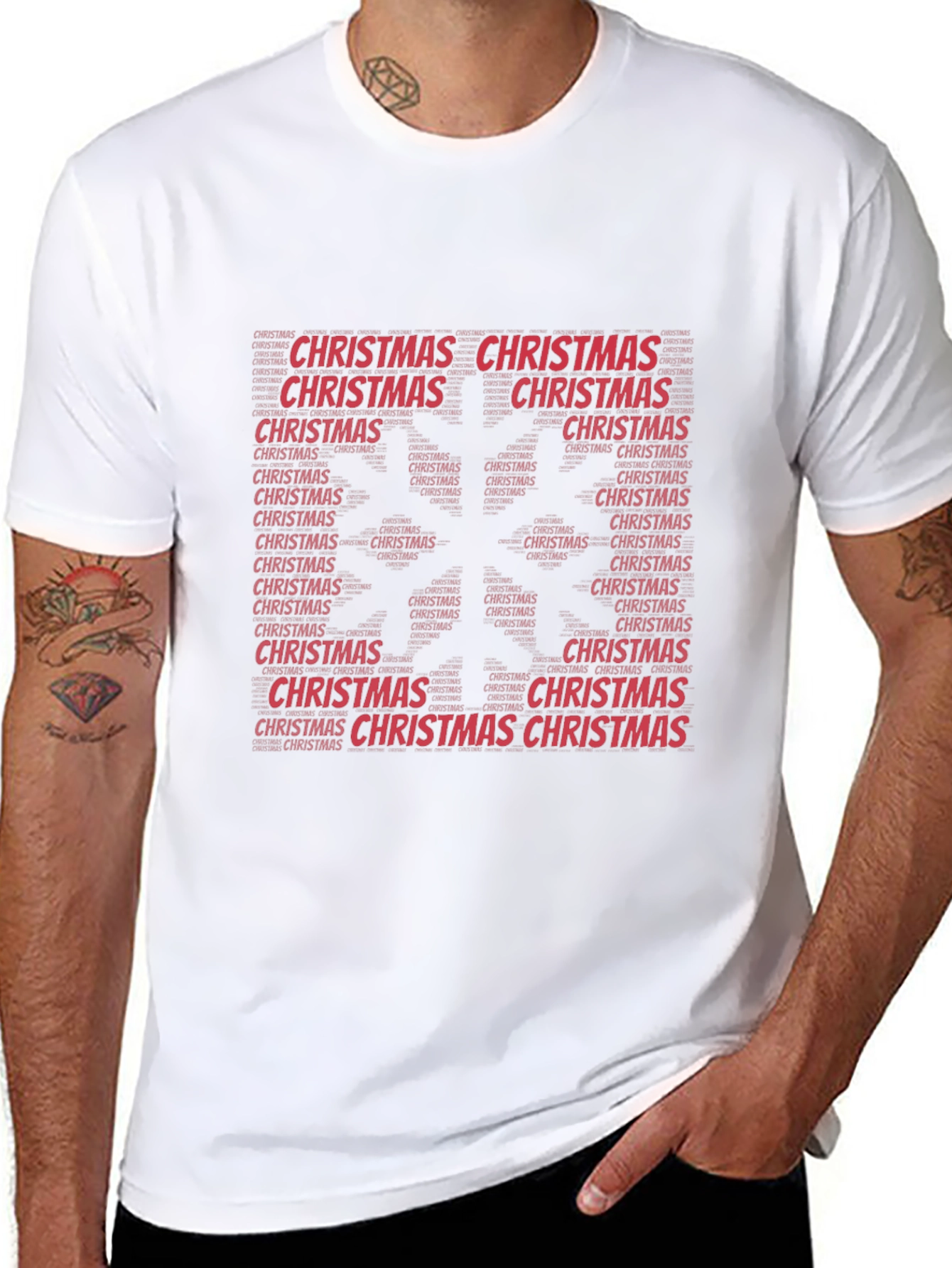 Festive Christmas Word Art T-Shirt