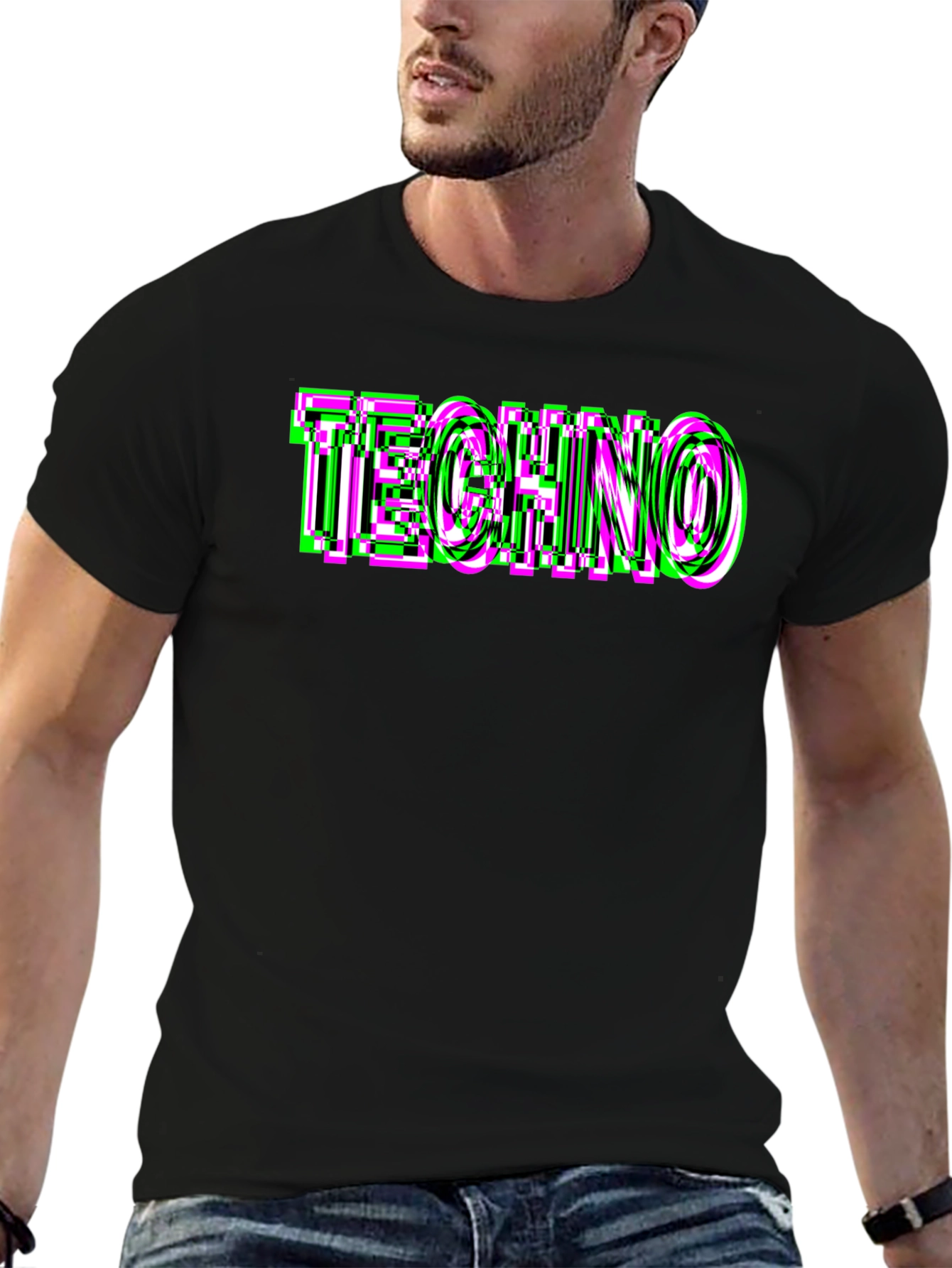 Techno Glitch Graphic Tee