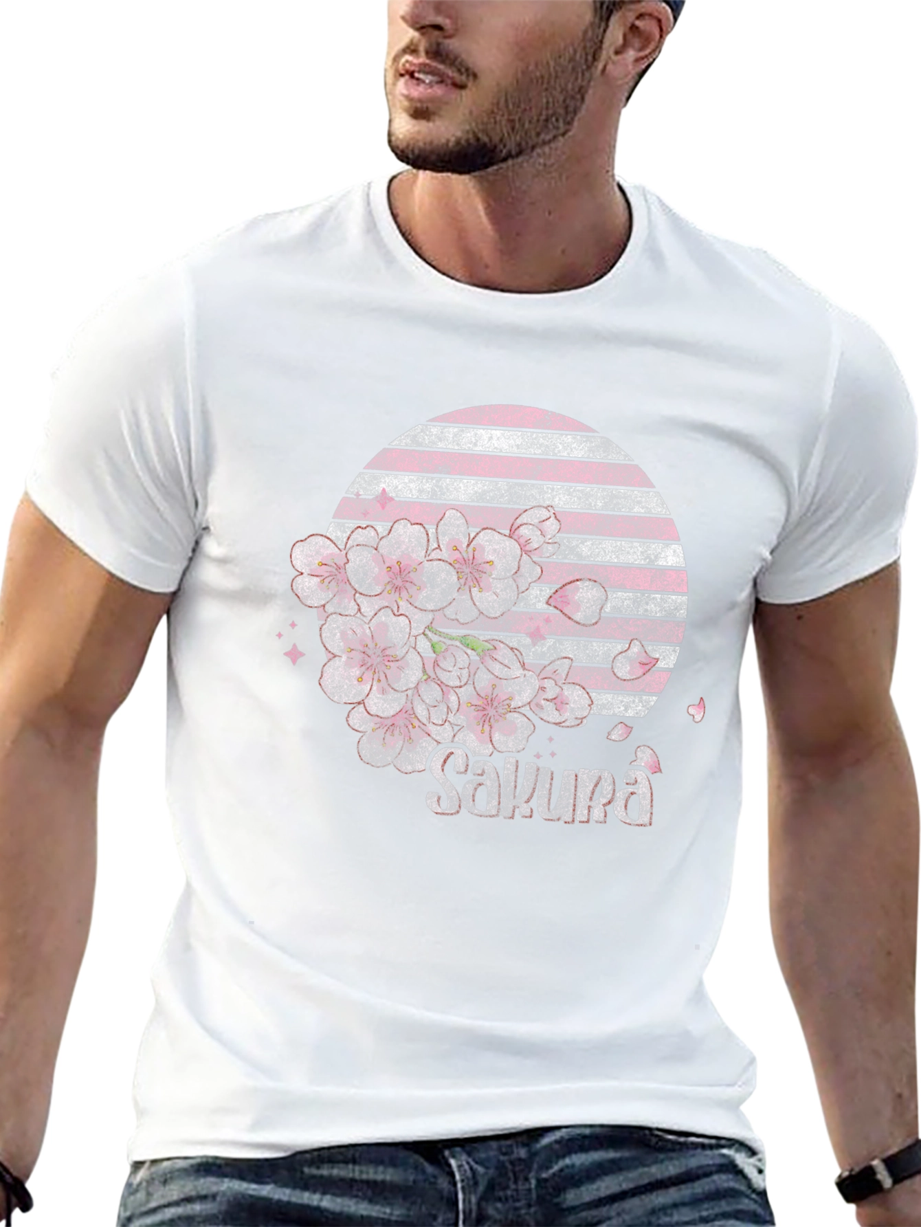 Sakura Blossom Graphic Tee - Stylish Japanese Design
