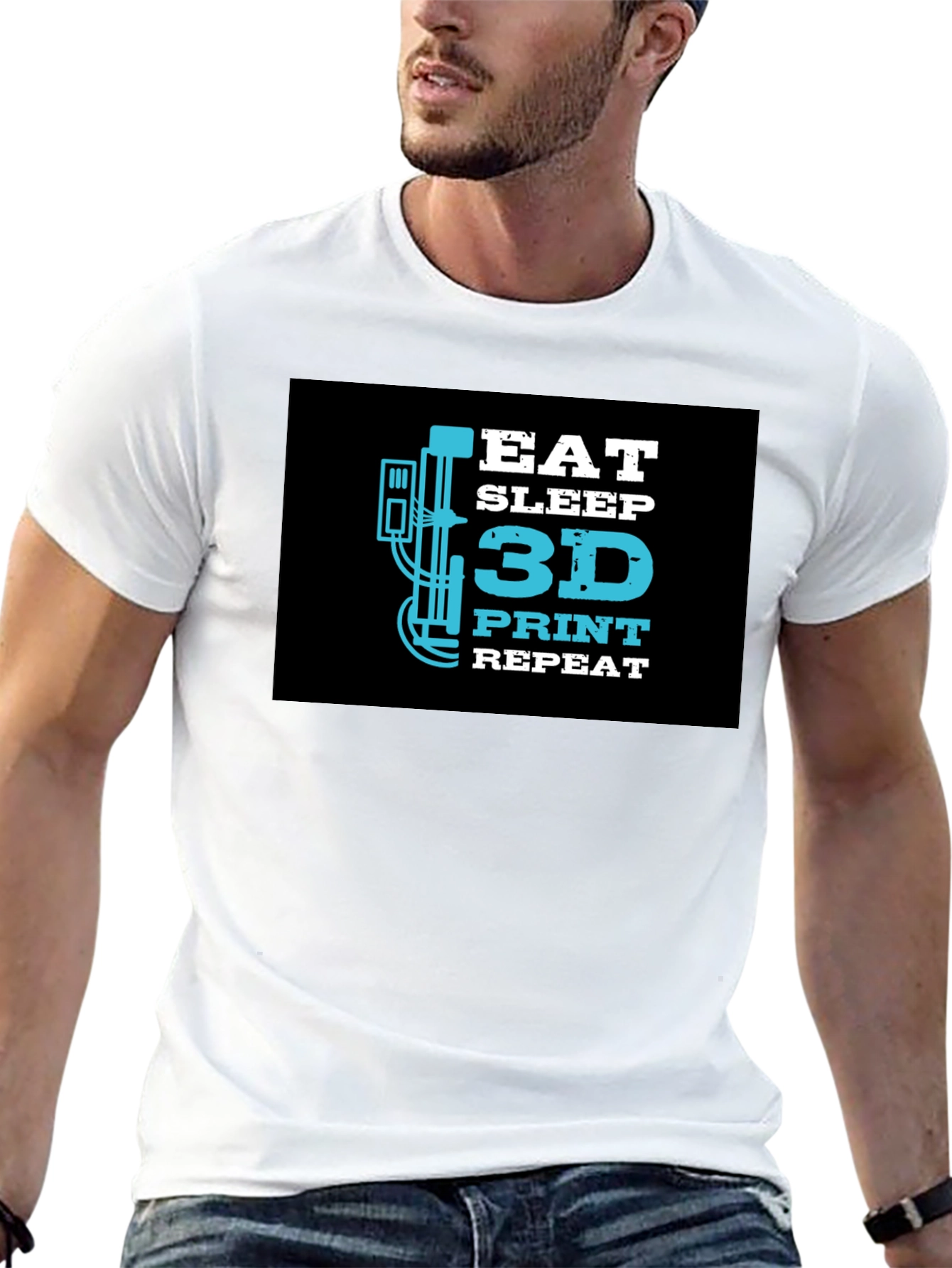 Eat Sleep 3D Print Repeat T-Shirt