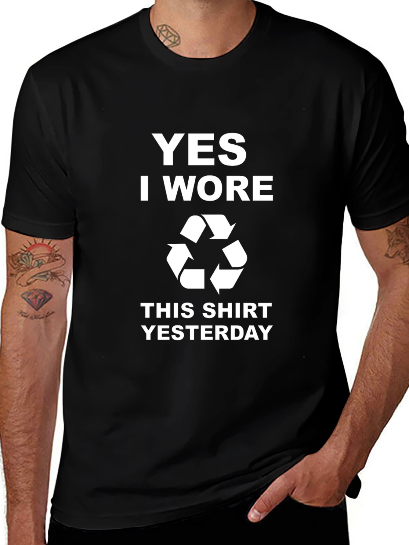 Funny Recycling T-Shirt: Yes I Wore This Yesterday