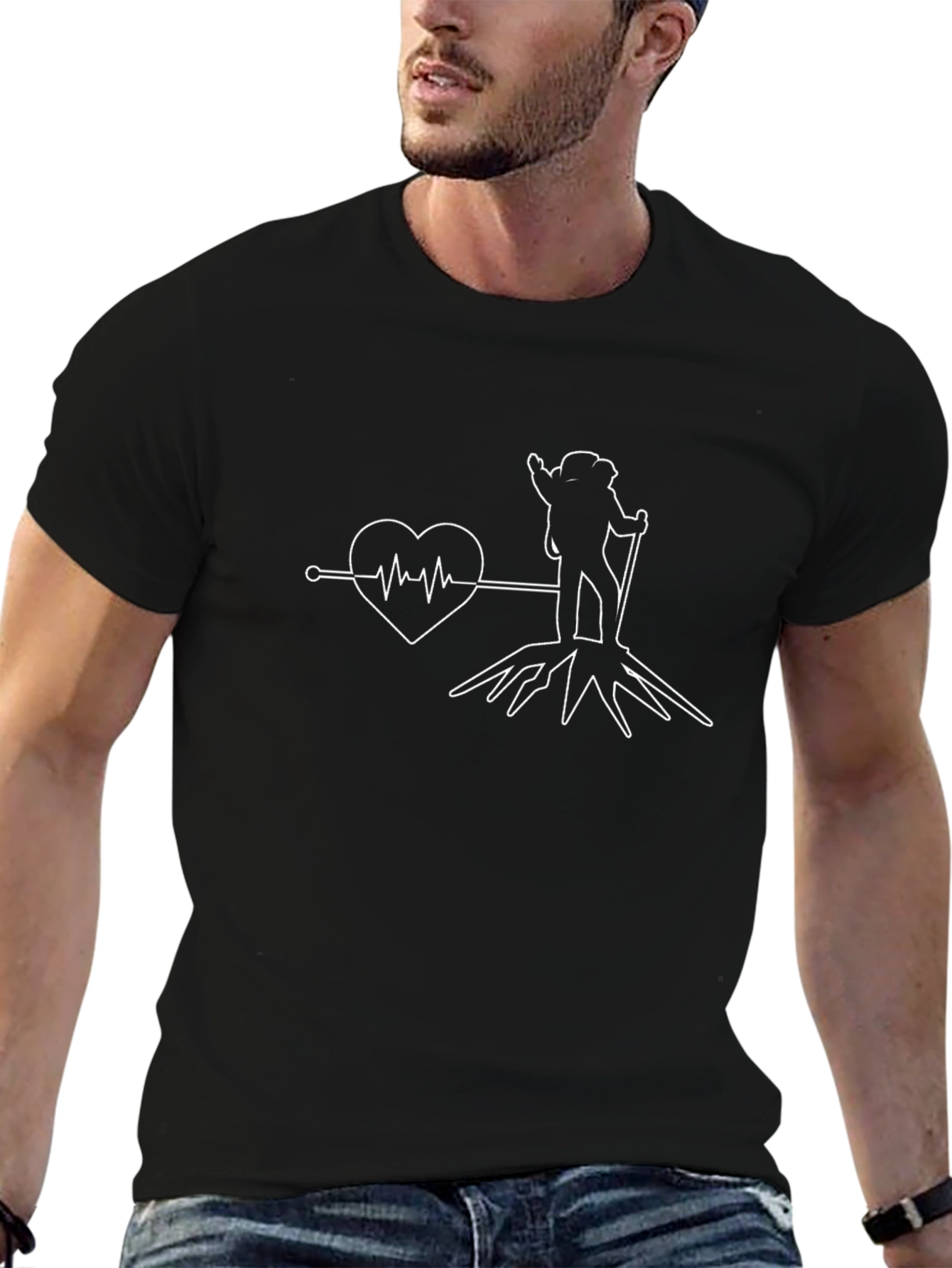 Hiking Heartbeat T-Shirt - Outdoor Adventure Tee