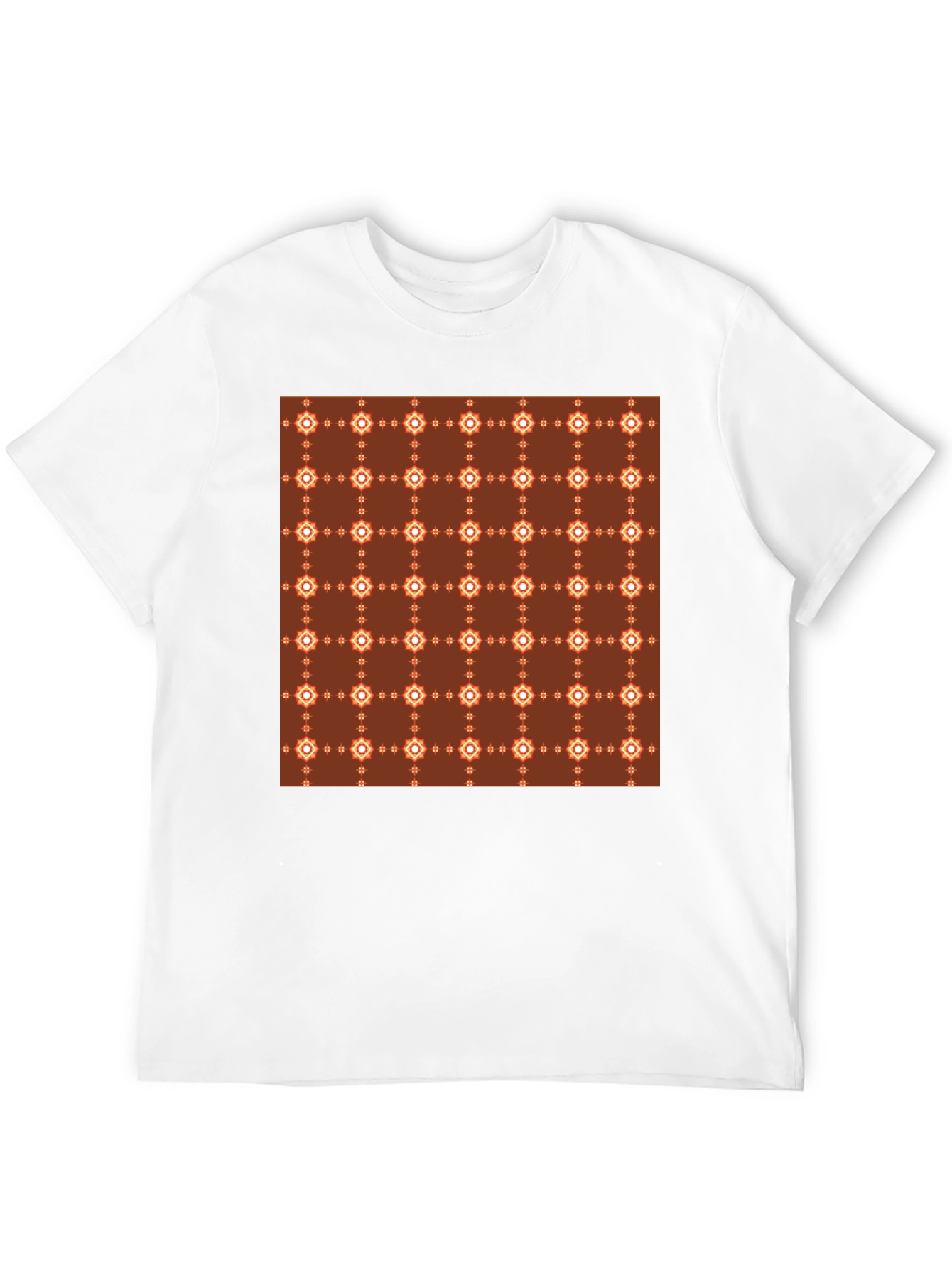 Patterned Tee:  Retro Geometric Print