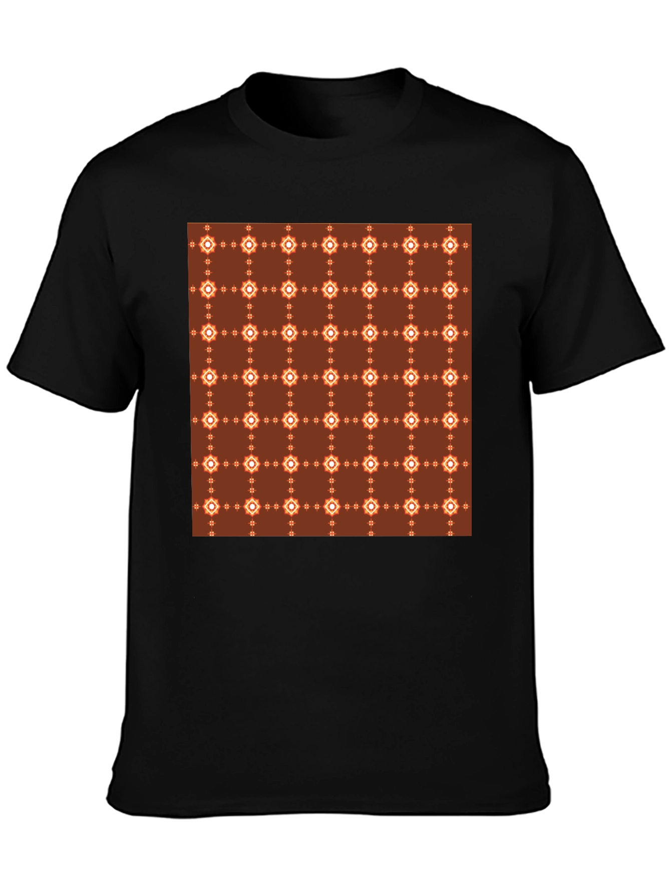 Patterned Tee:  Retro Geometric Print