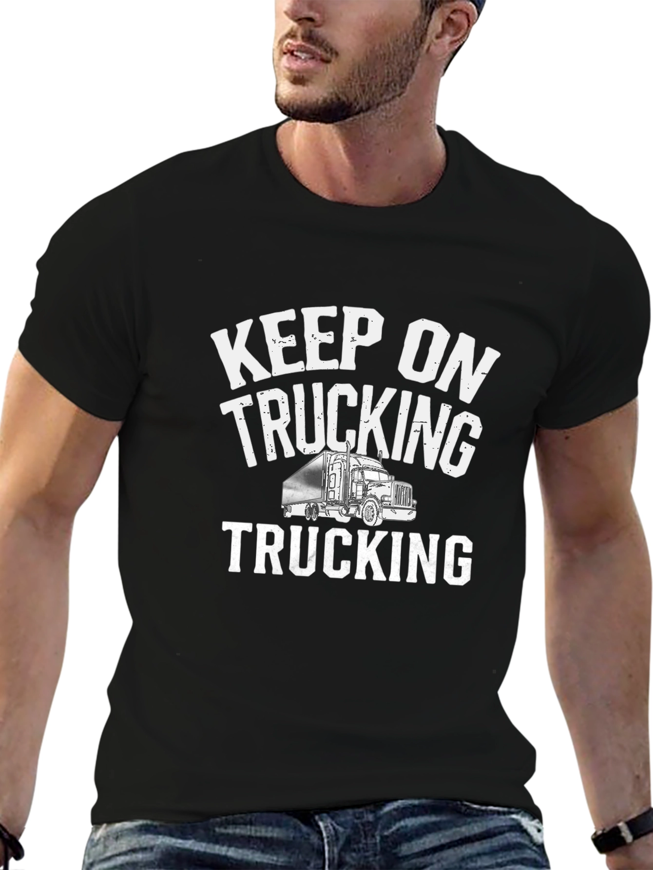 Keep On Trucking Graphic Tee - Black