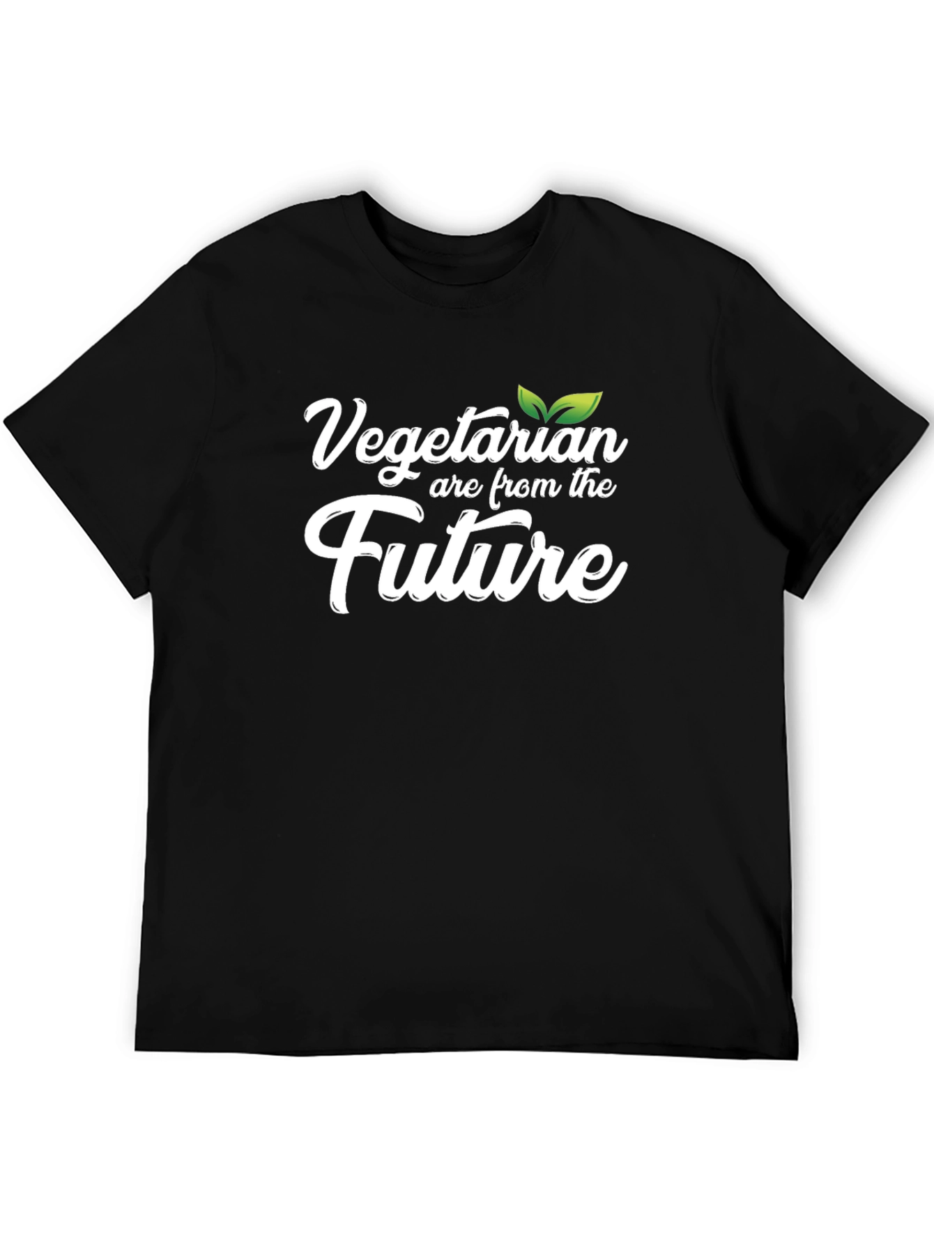 Vegetarian Future Black Graphic T-Shirt