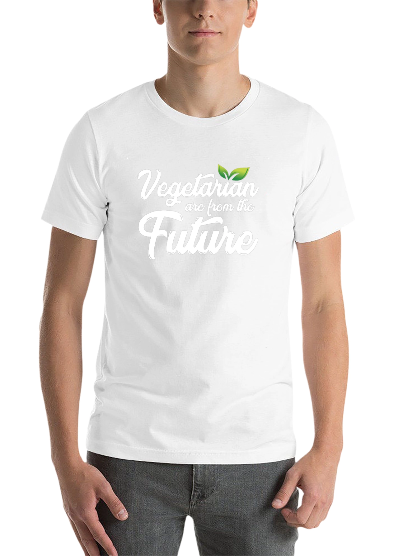 Vegetarian Future Black Graphic T-Shirt