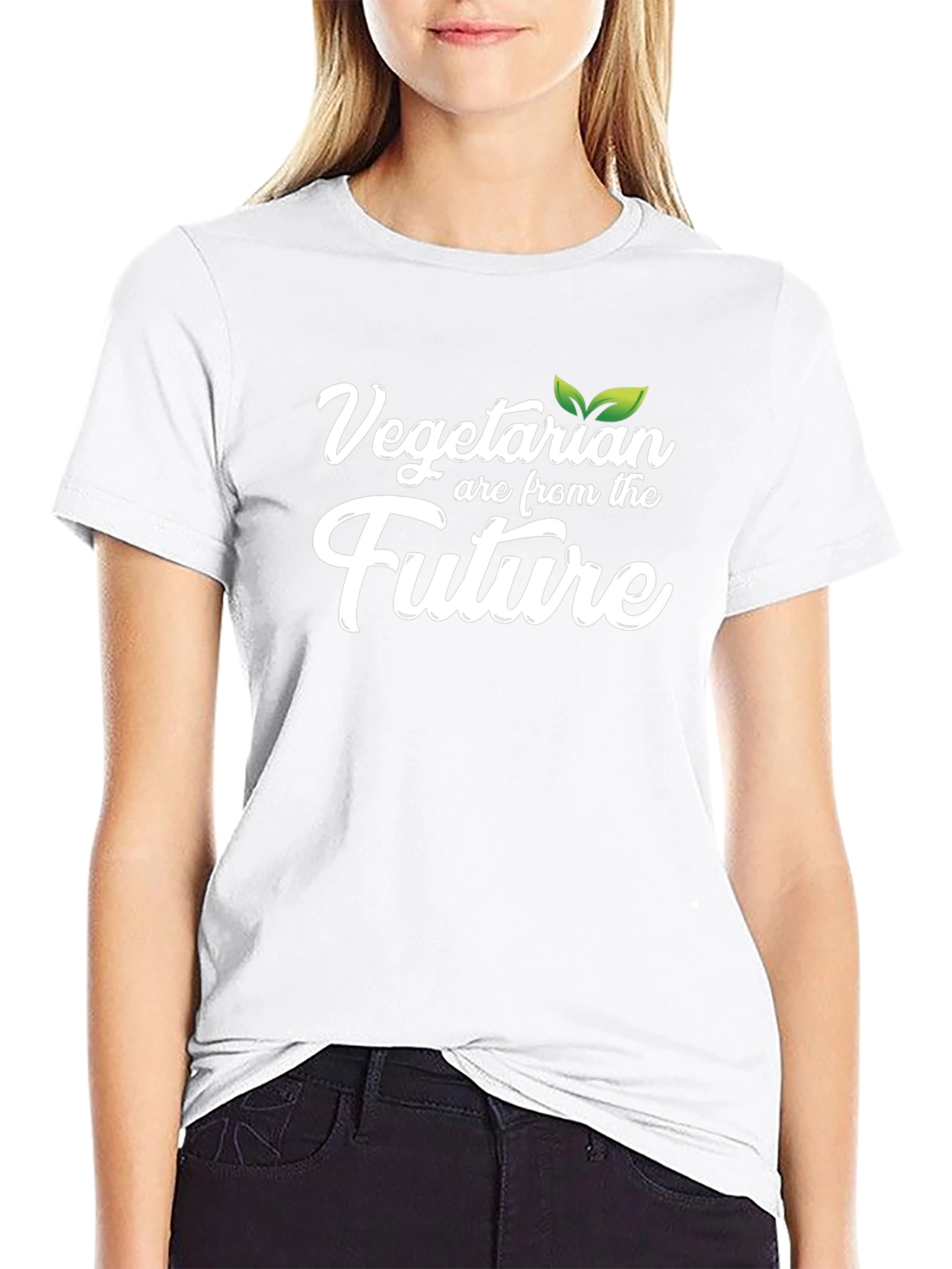 Vegetarian Future Black Graphic T-Shirt