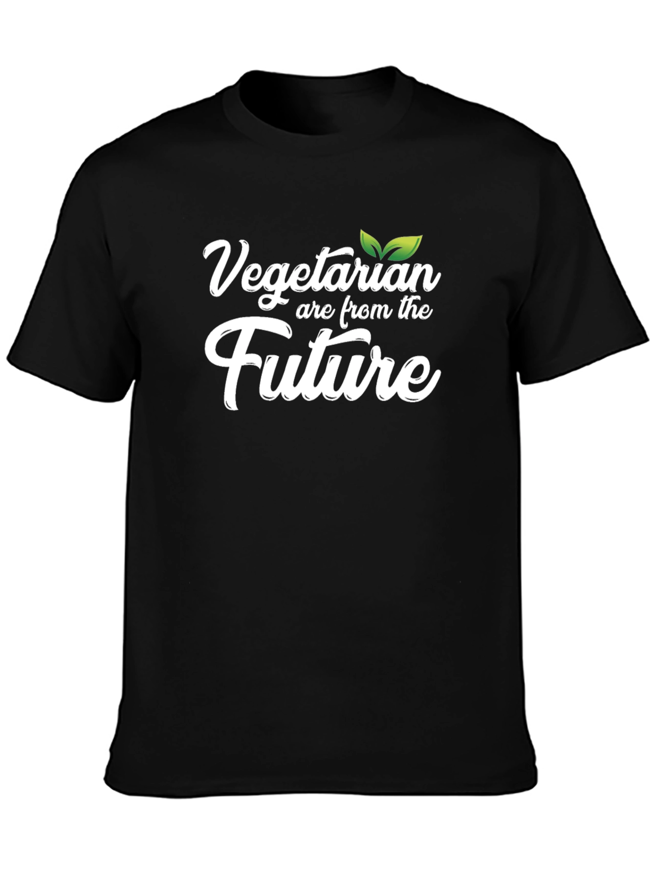 Vegetarian Future Black Graphic T-Shirt