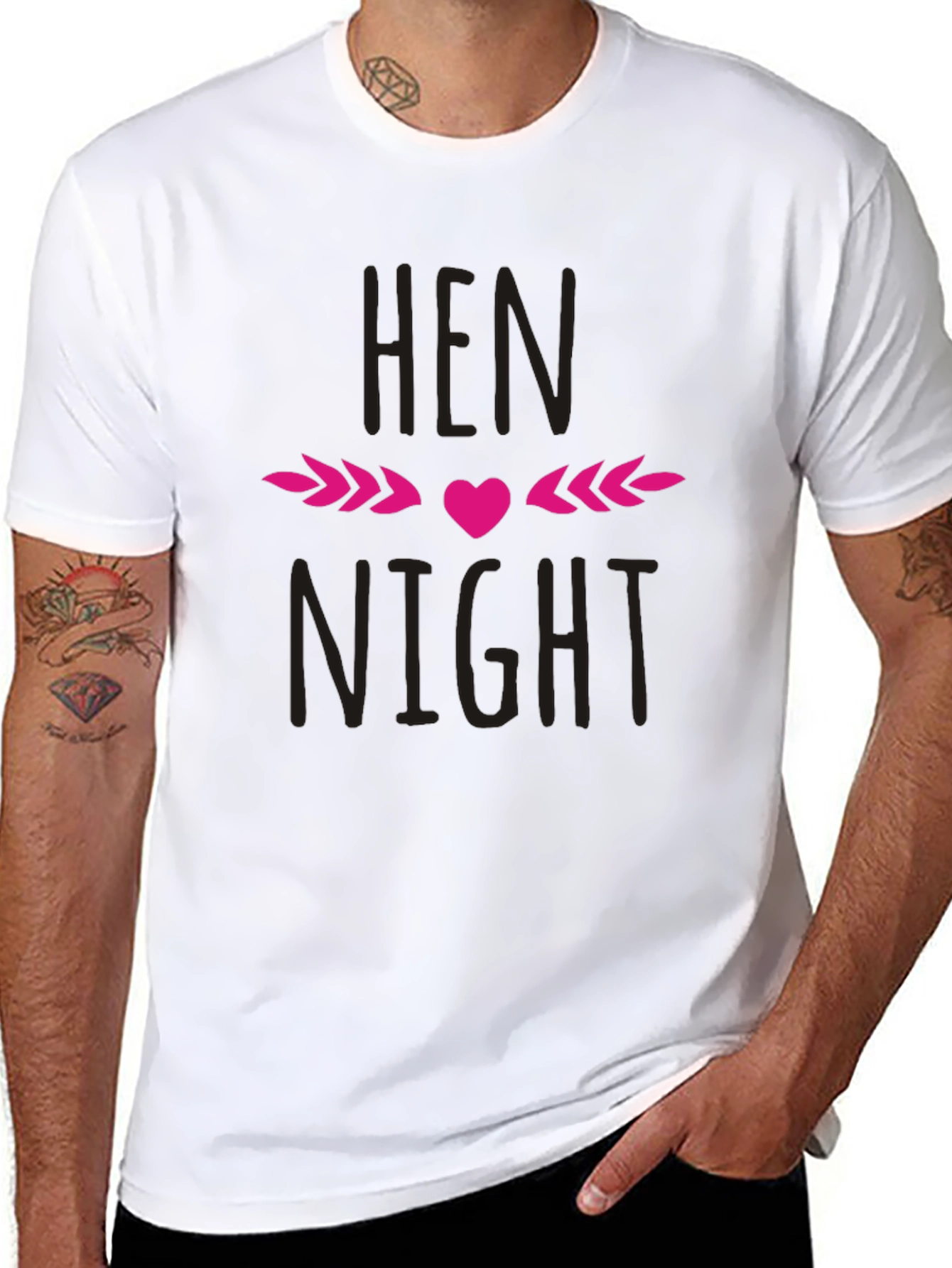 Hen Night T-Shirt - Black Crew Neck Party Tee