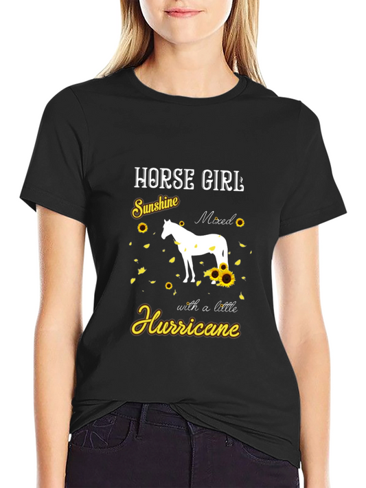 Horse Girl Sunshine Hurricane Graphic Tee