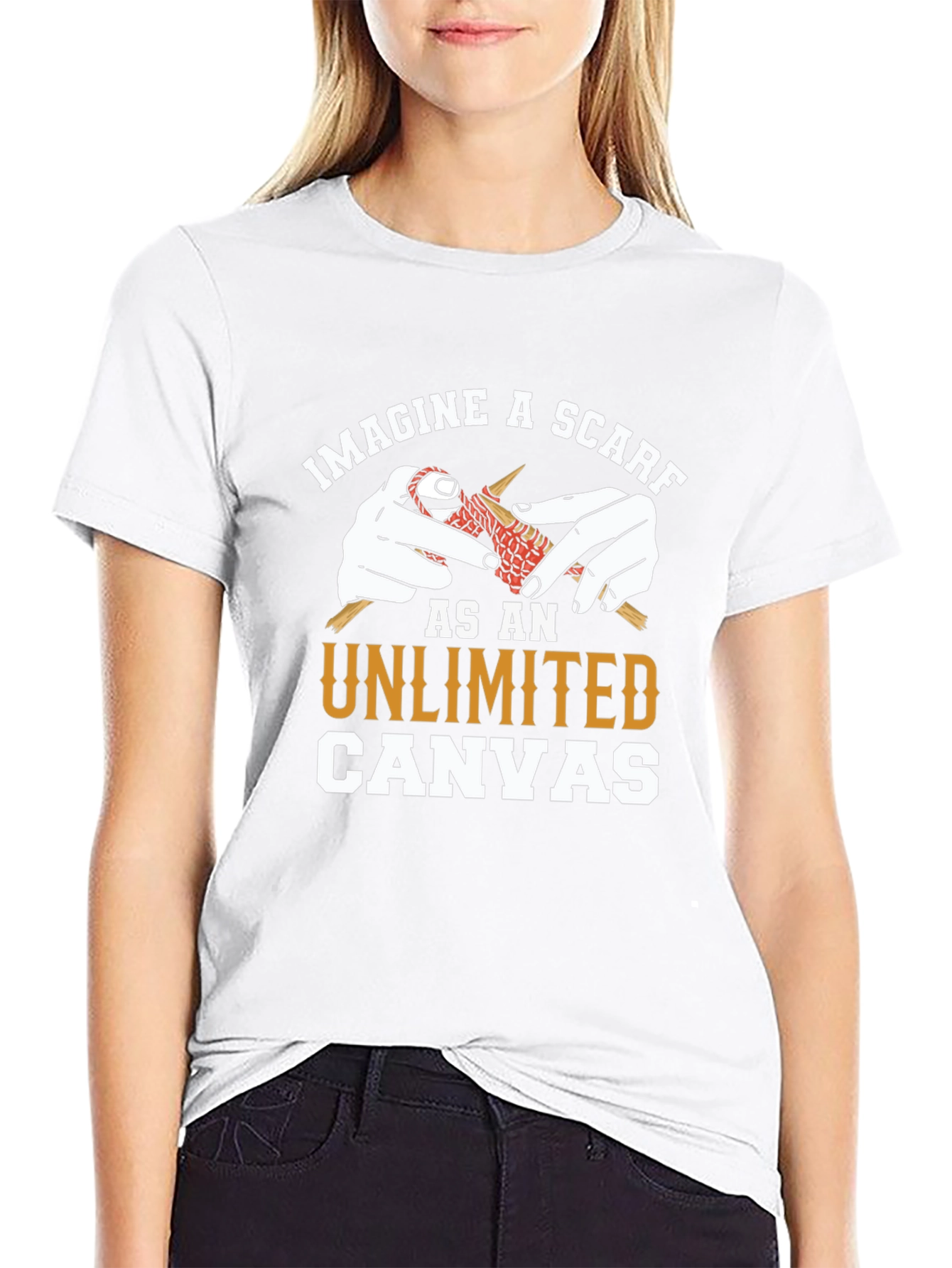 Imagine a Scarf T-Shirt: Unlimited Canvas Knit Design