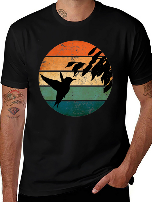 Hummingbird Sunset Graphic T-Shirt