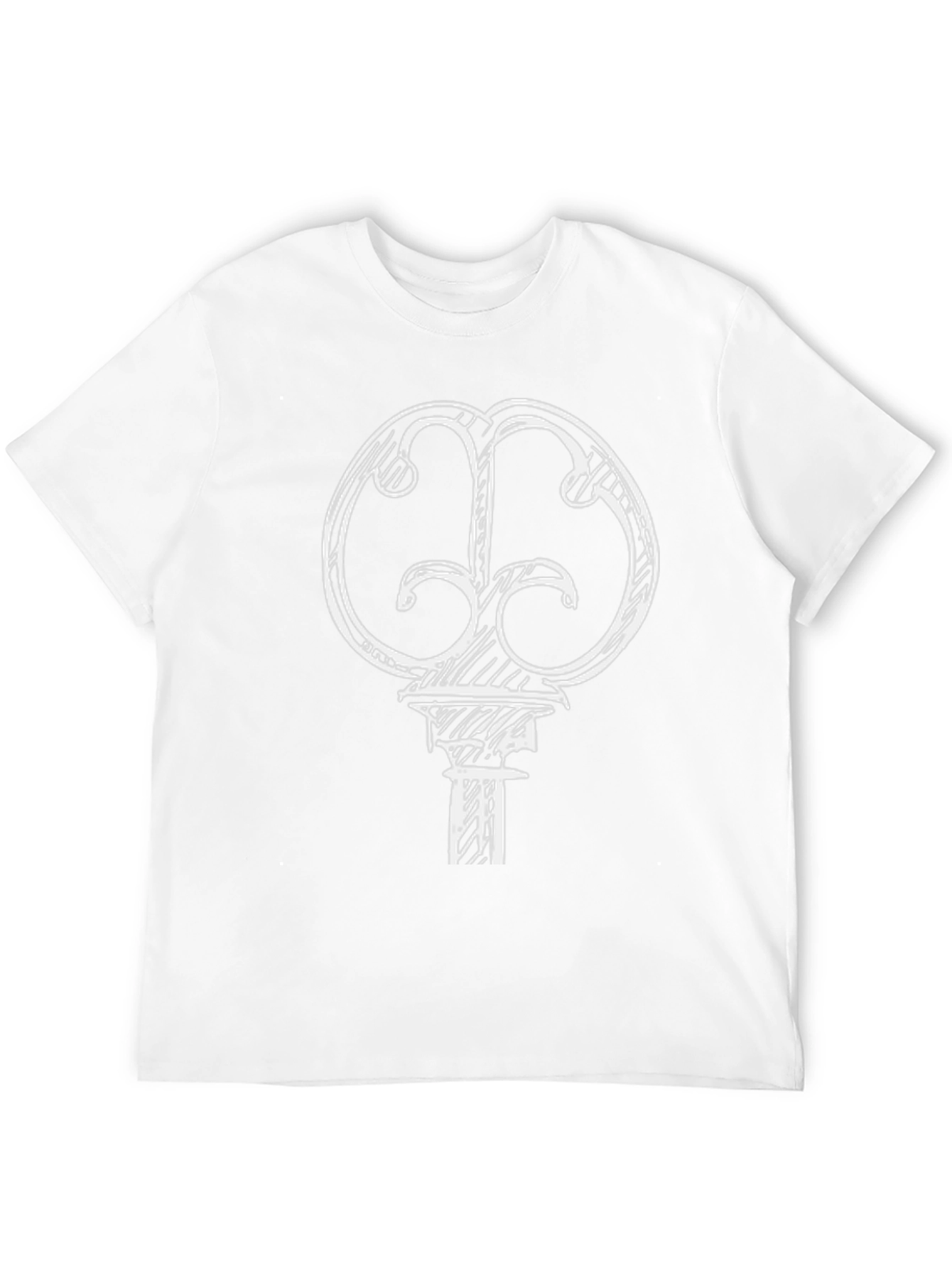 Abstract Key Graphic T-Shirt - Black