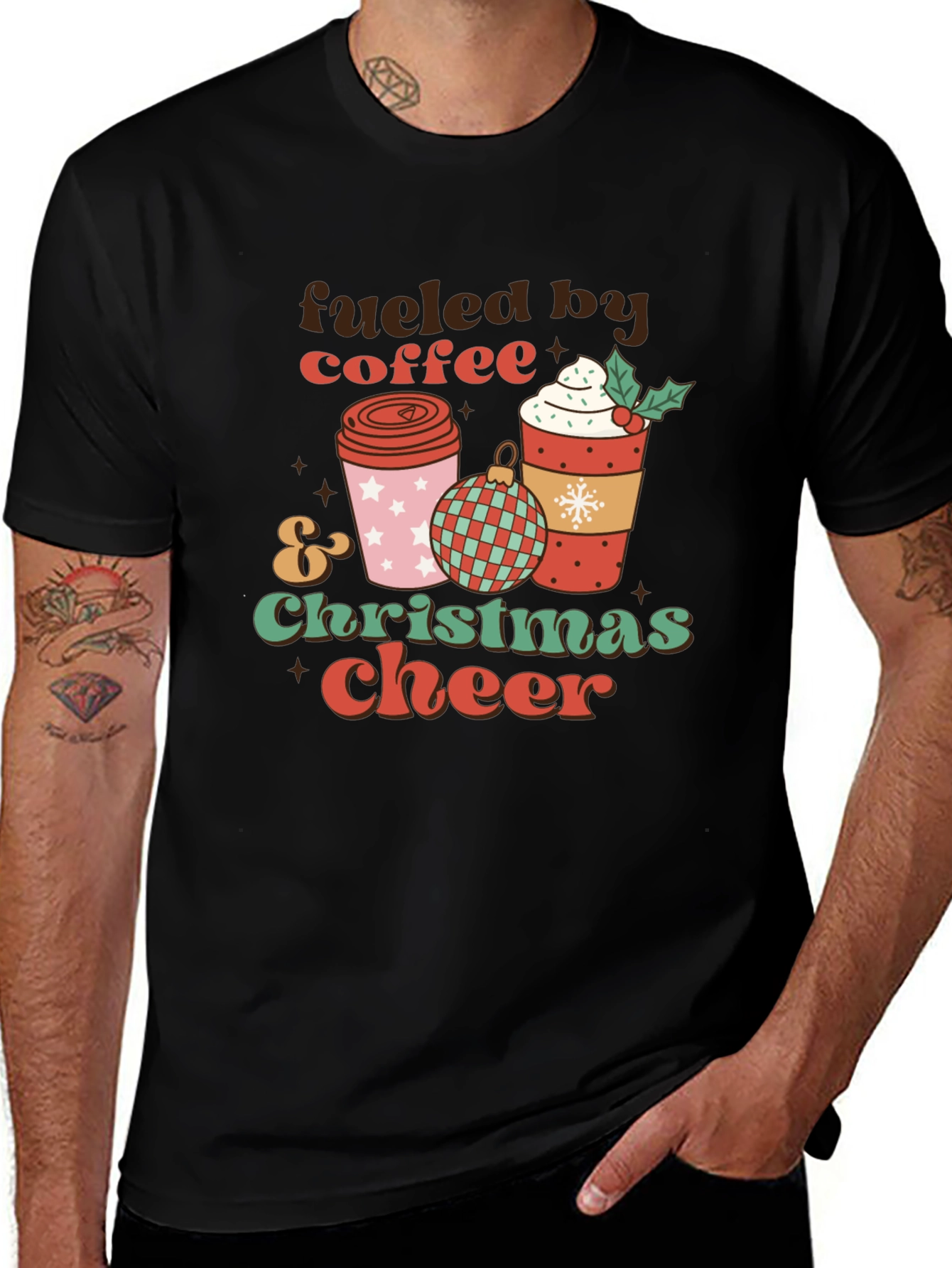 Fueled by Coffee Christmas Cheer Tee