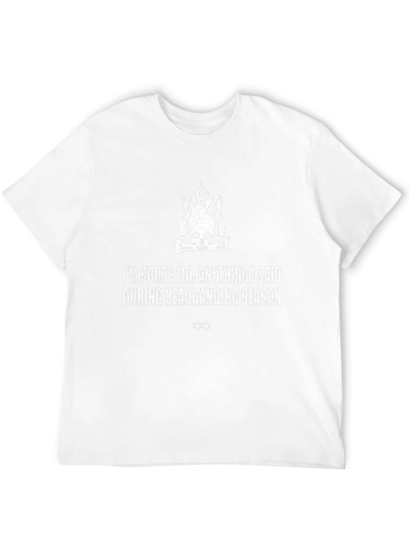 Headbanging Season T-Shirt - Skull Flame Design