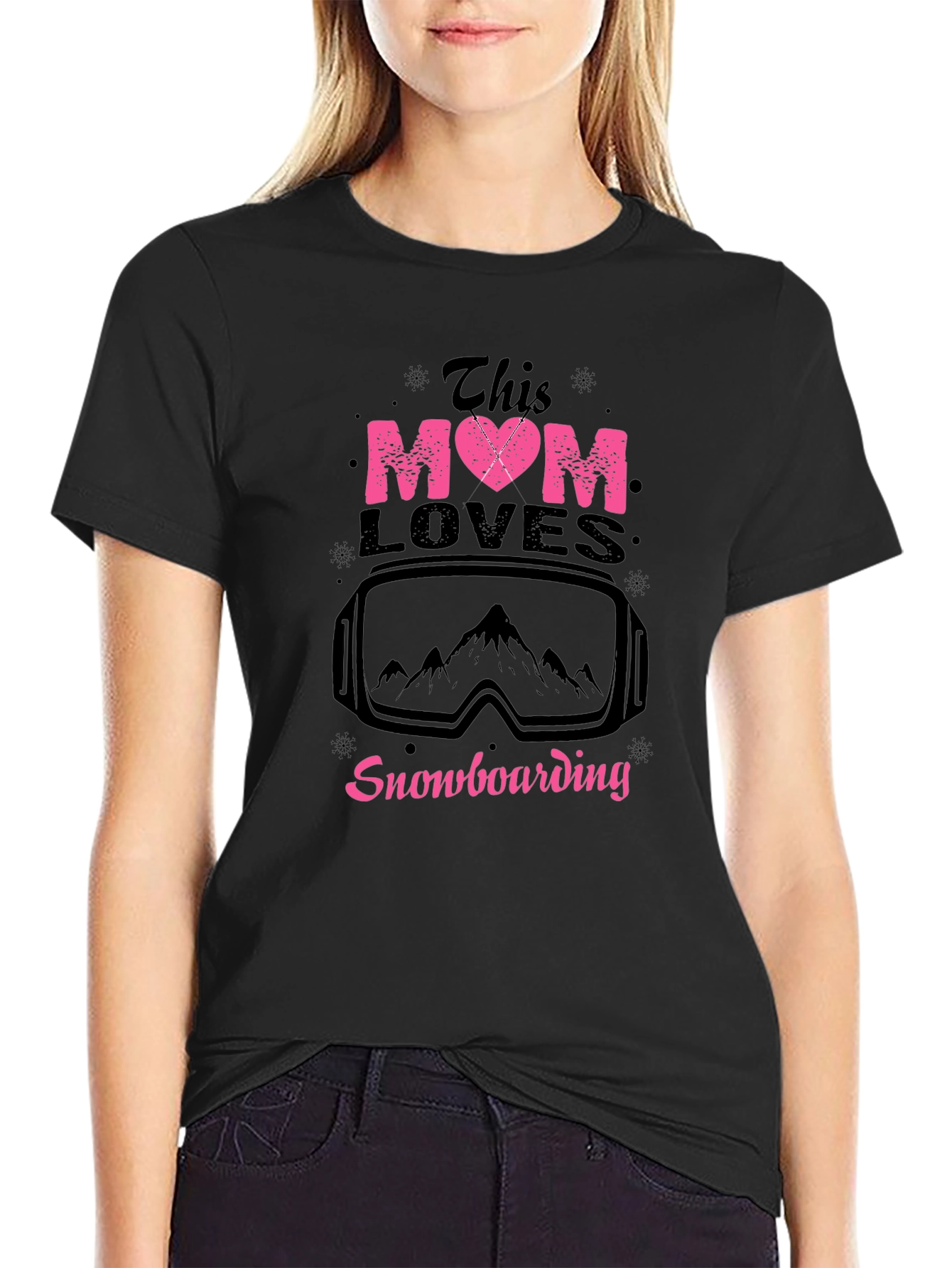 Snowboarding Mom Tee - This Mom Loves Snowboarding
