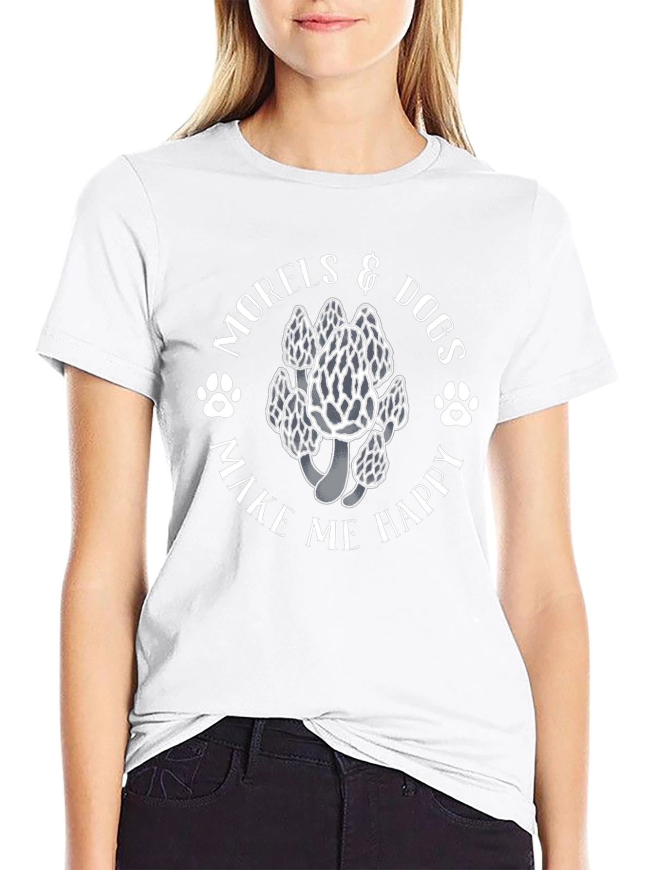 Morels & Dogs Make Me Happy Graphic Tee