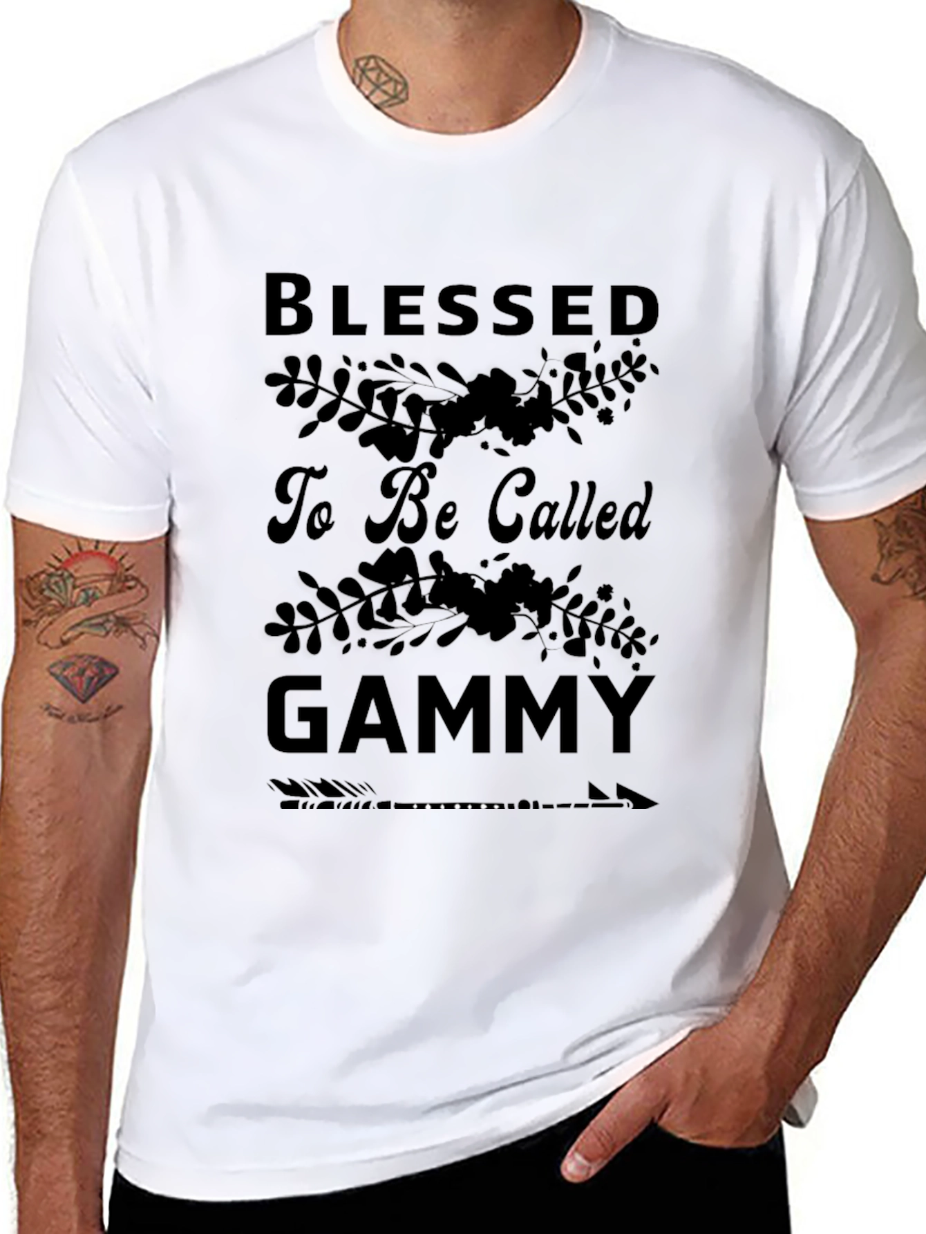 Blessed To Be Called Gammy Black T-Shirt