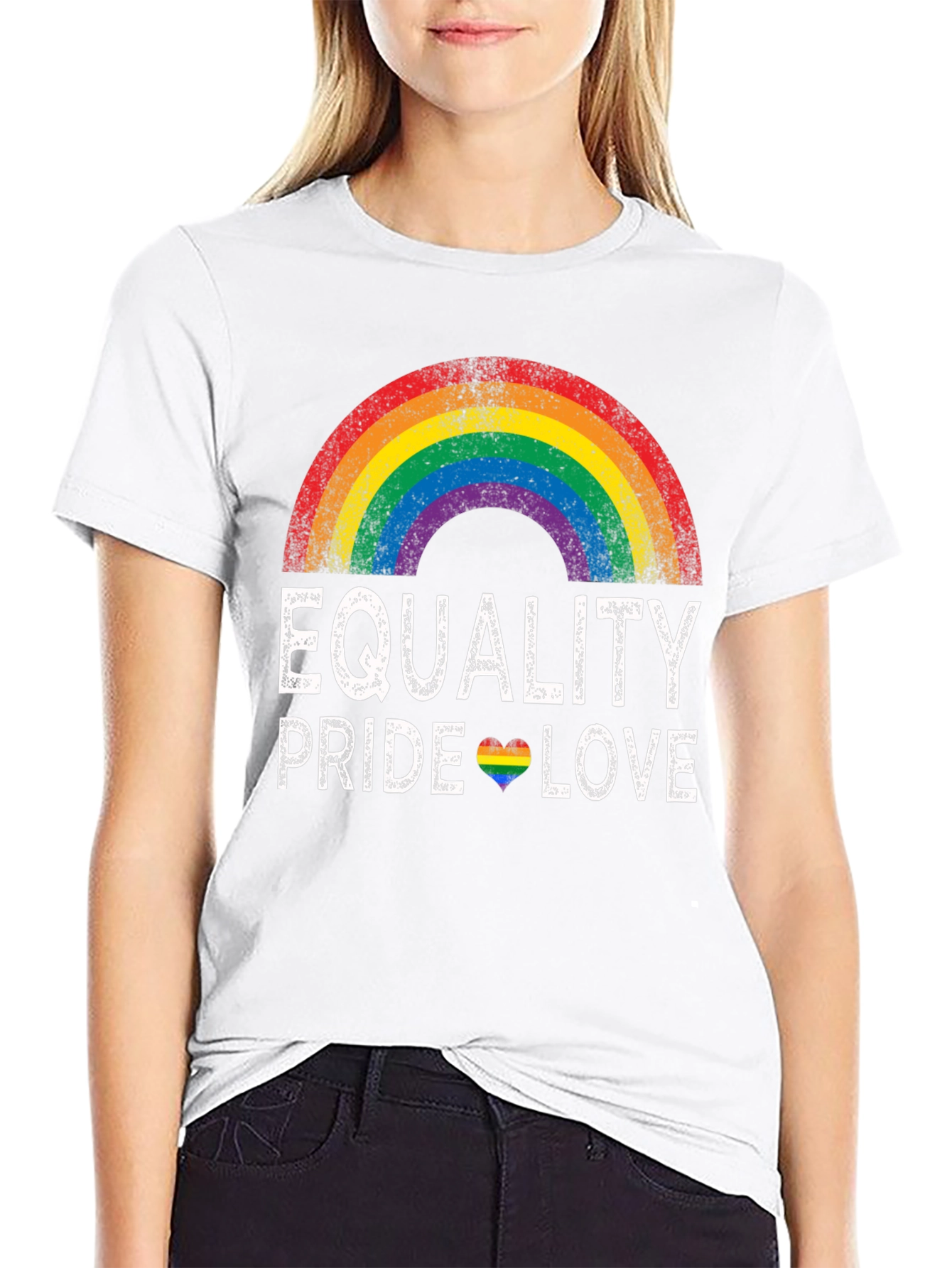 Equality Pride Love Rainbow Graphic T-Shirt