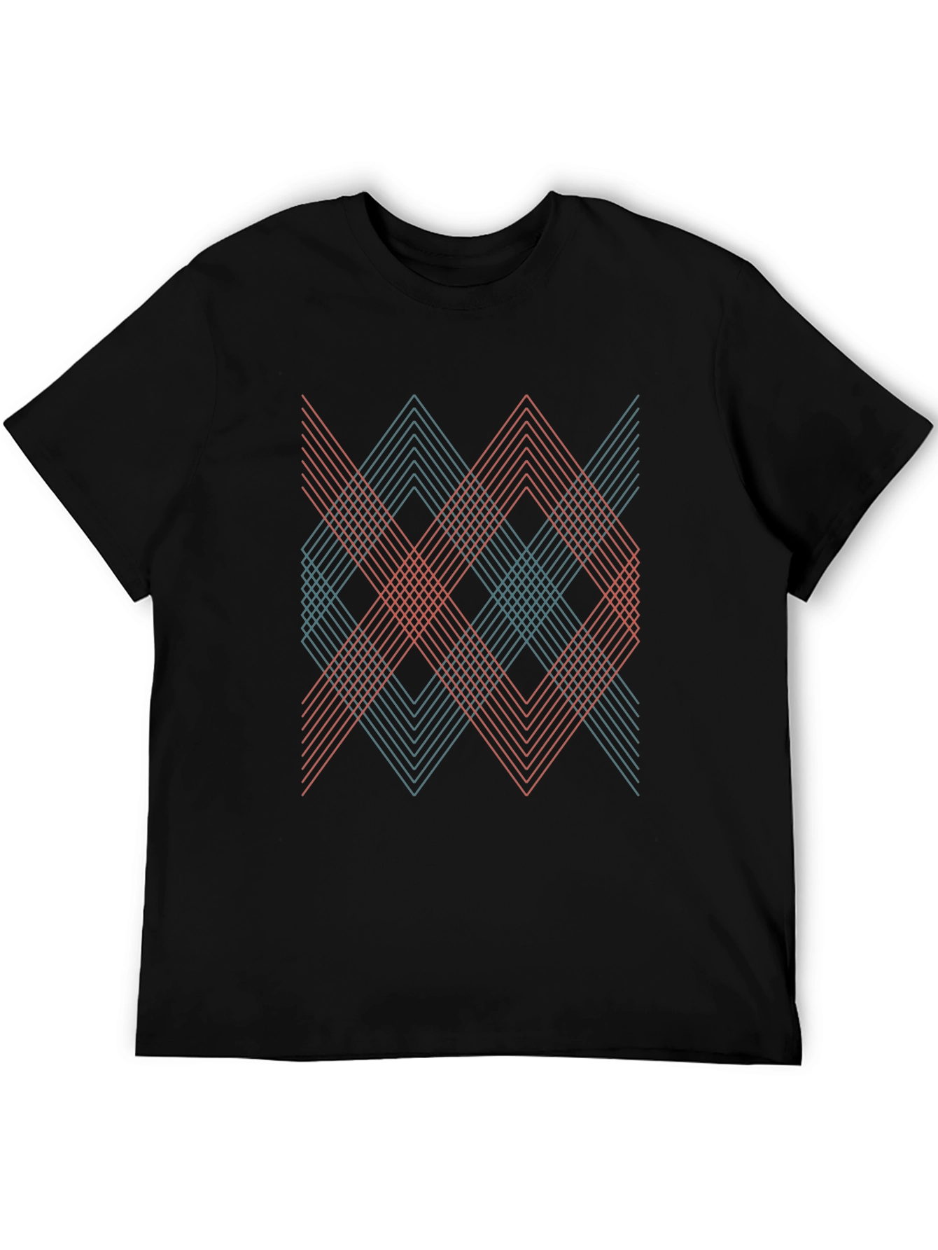 Geometric Lines Graphic Tee - Modern Style