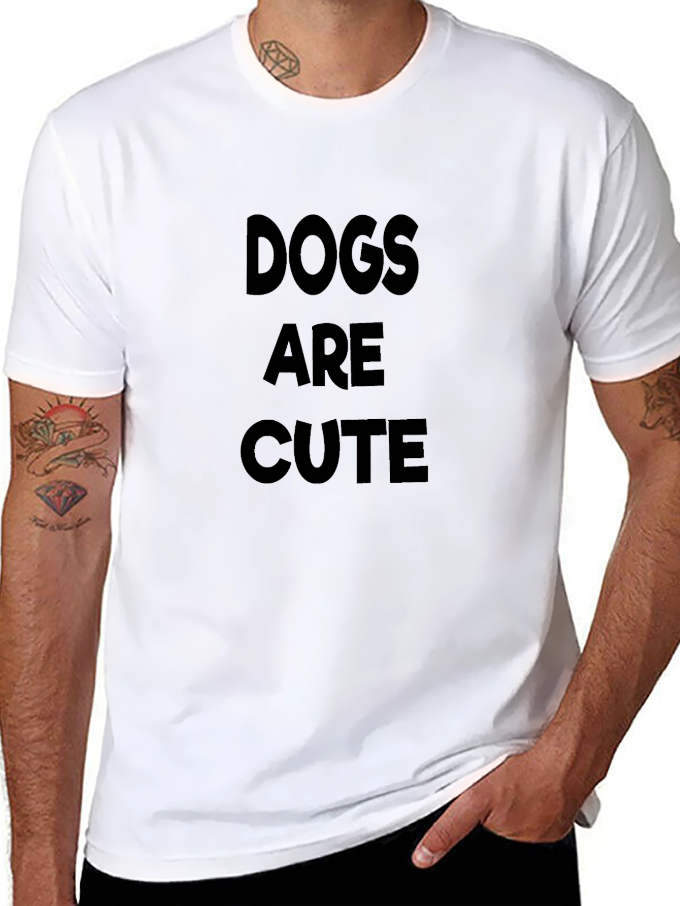 Dogs Are Cute - Black Graphic Tee