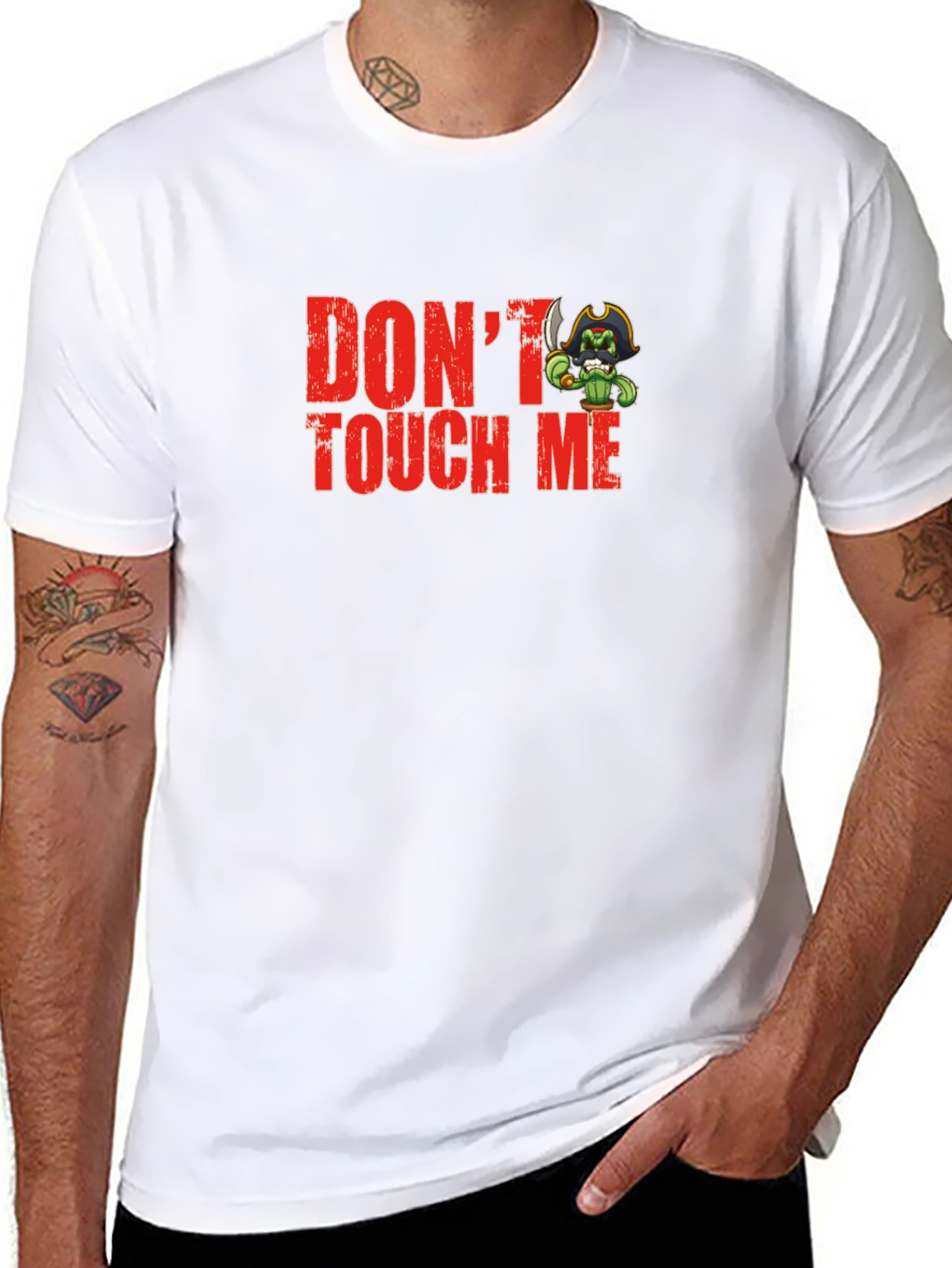 Dont Touch Me Cactus Pirate Graphic T-Shirt