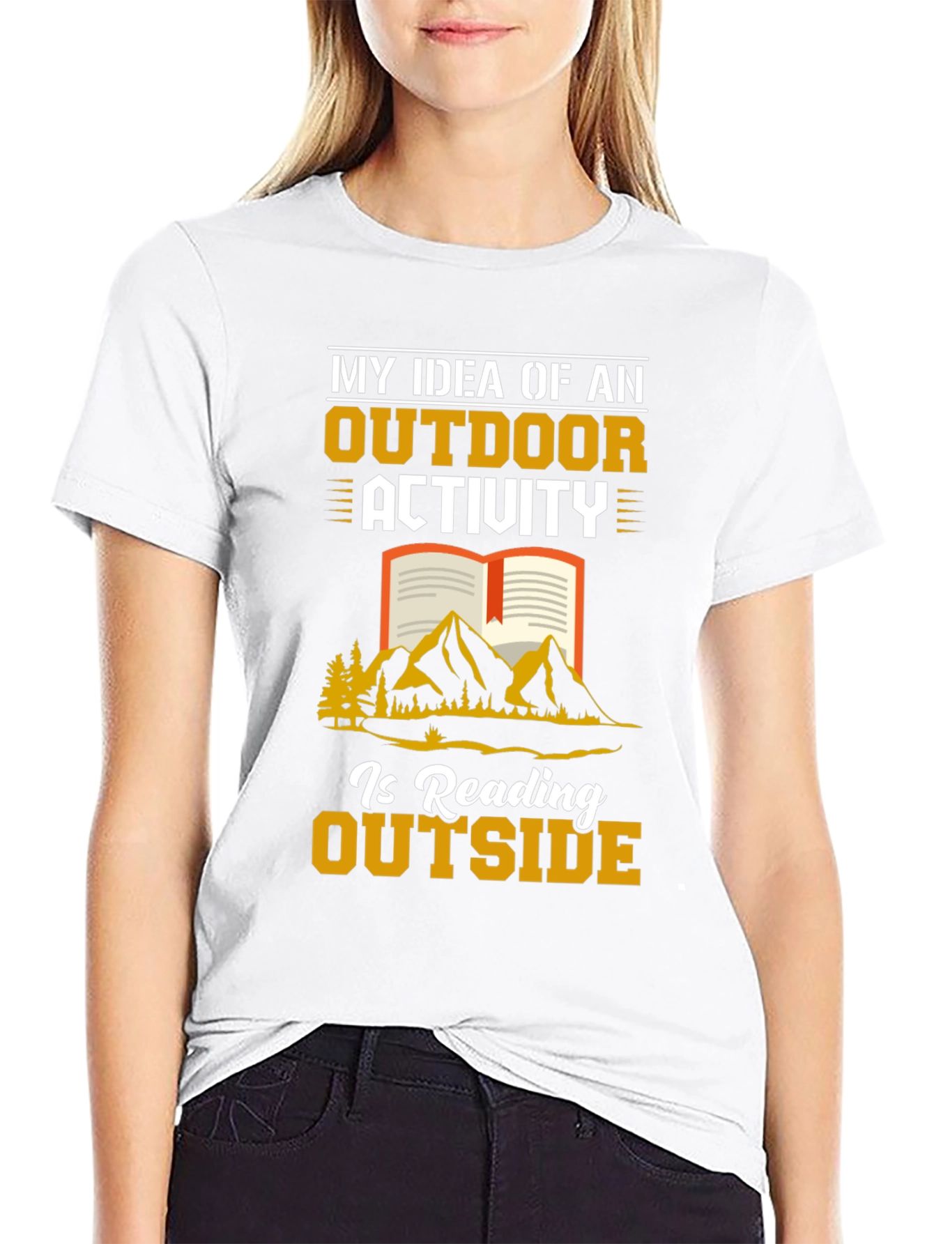 Reading Outside T-Shirt Outdoor Activity