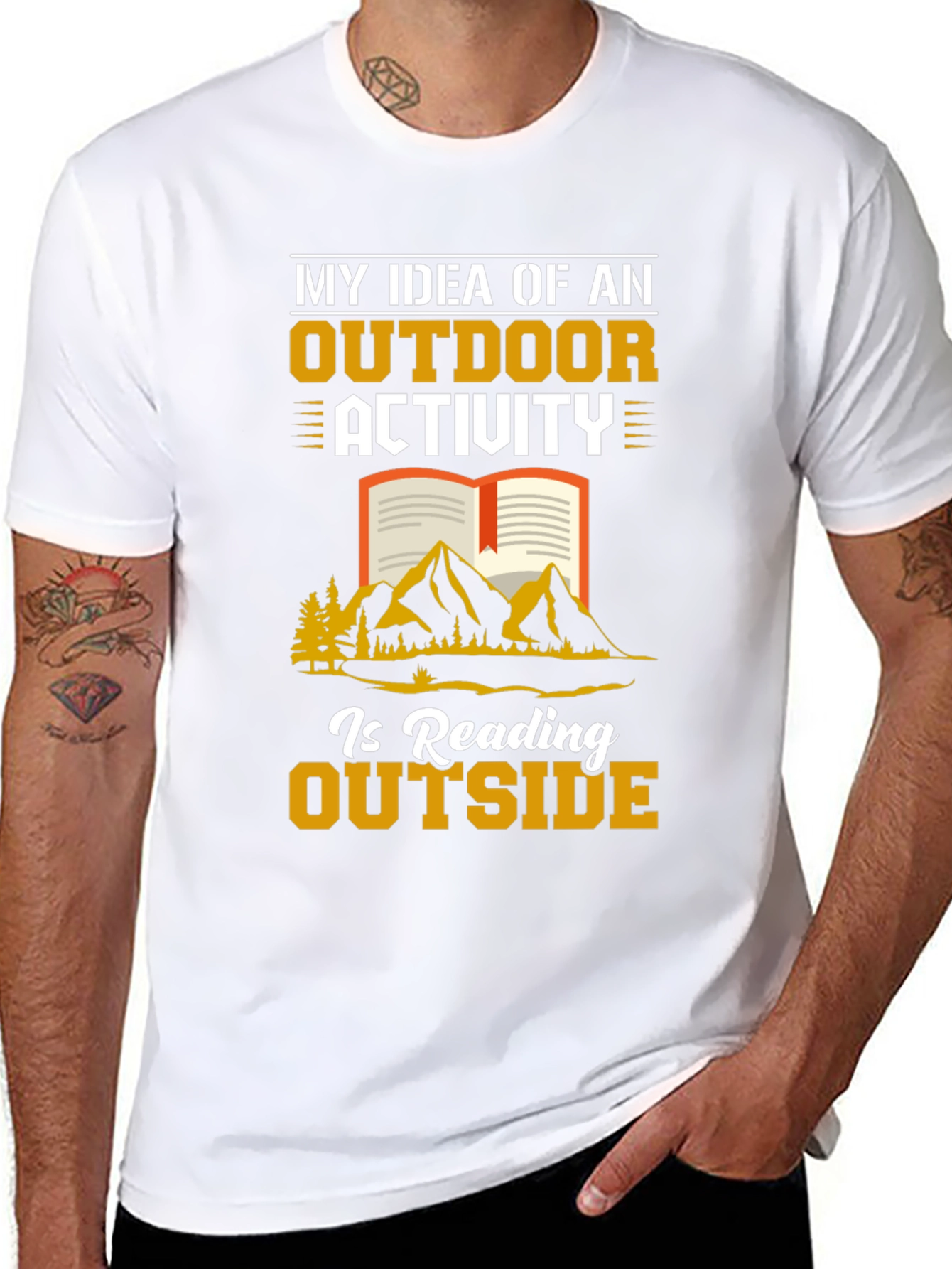 Reading Outside T-Shirt Outdoor Activity