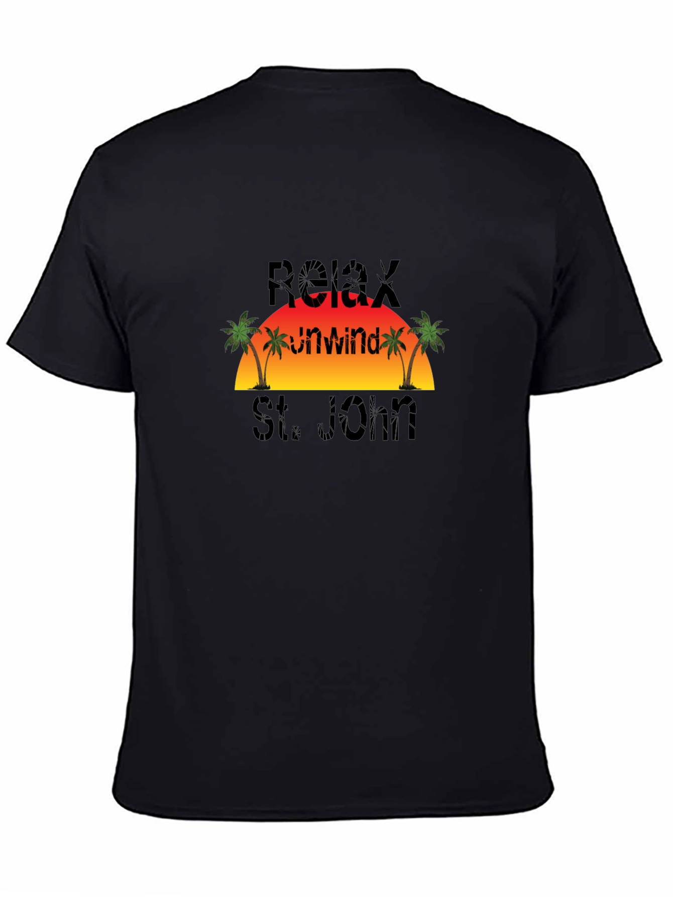 Relax Unwind St. John Black T-Shirt