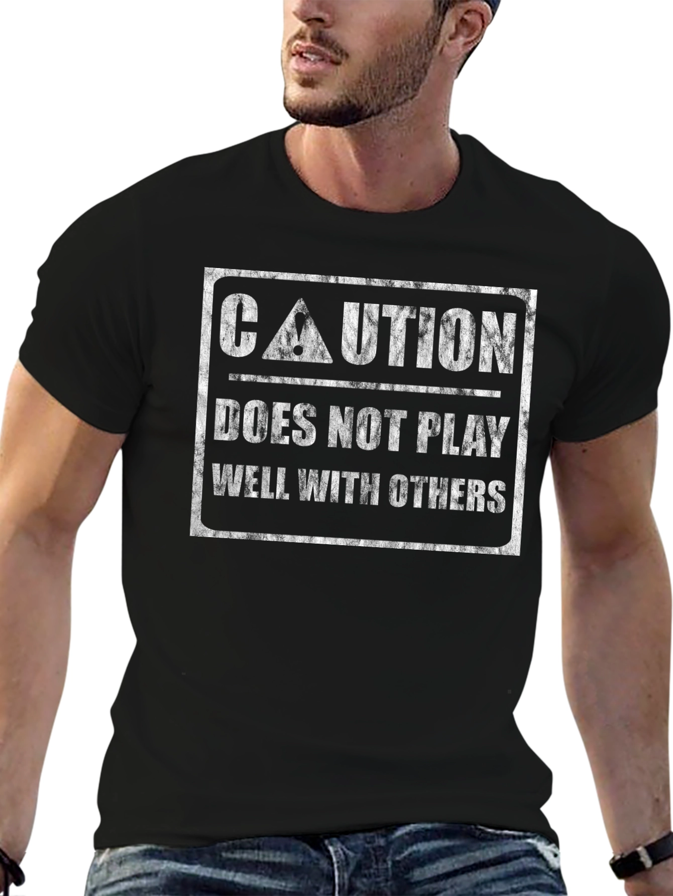 Caution: Does Not Play Well With Others Graphic Tee