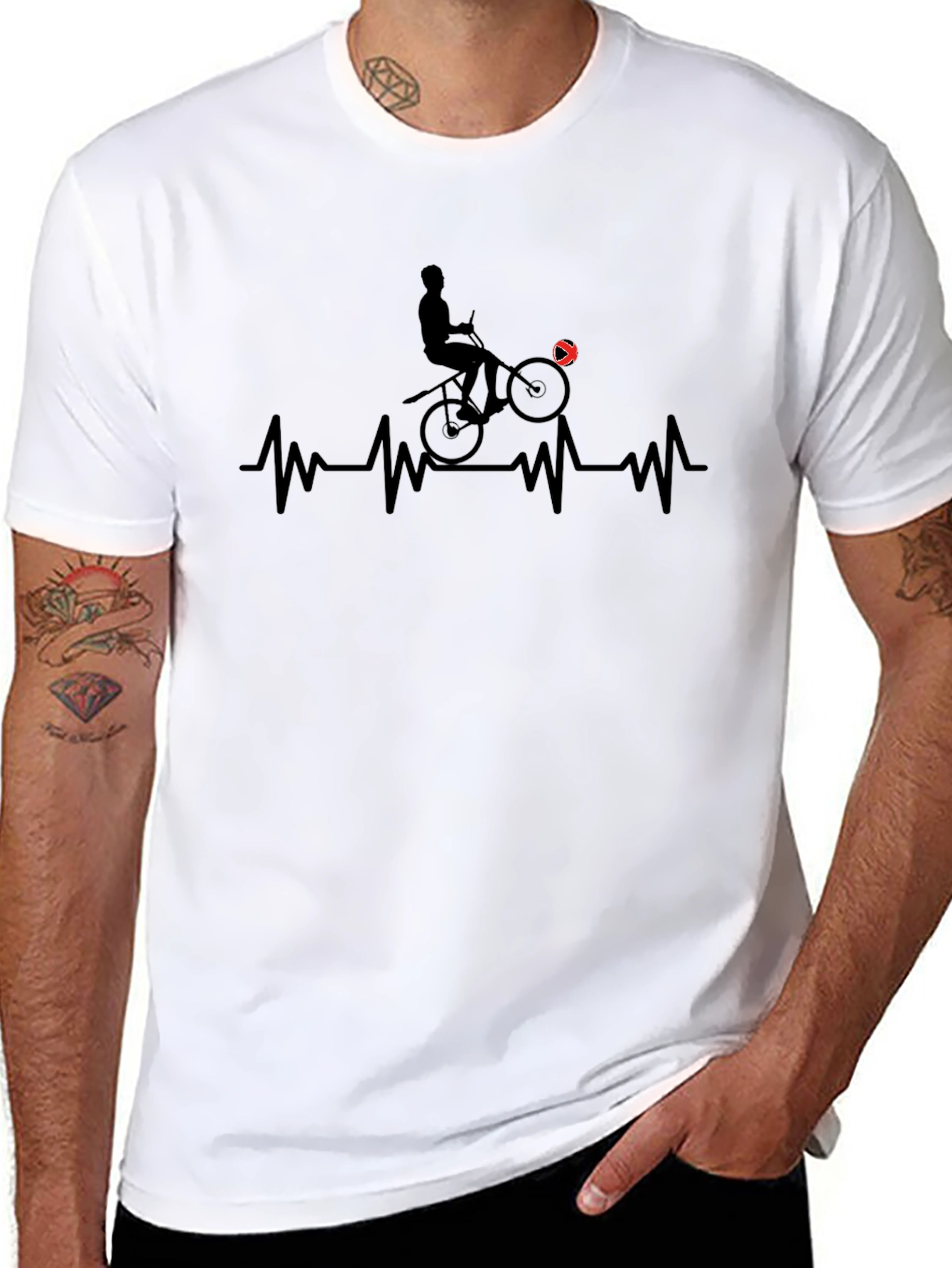Heartbeat Biker T-Shirt - Ride with Passion!