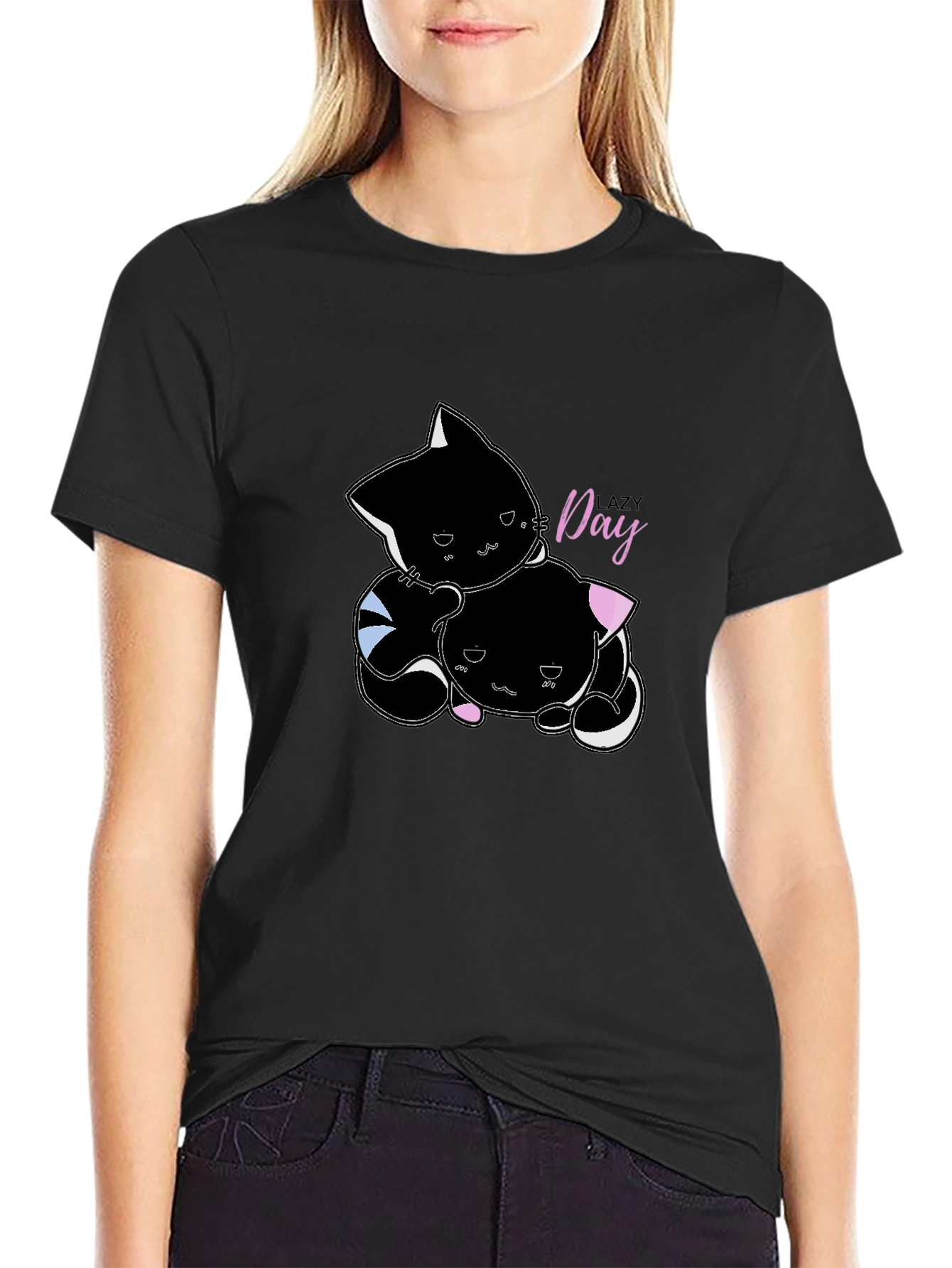 Lazy Day Cats Graphic T-Shirt