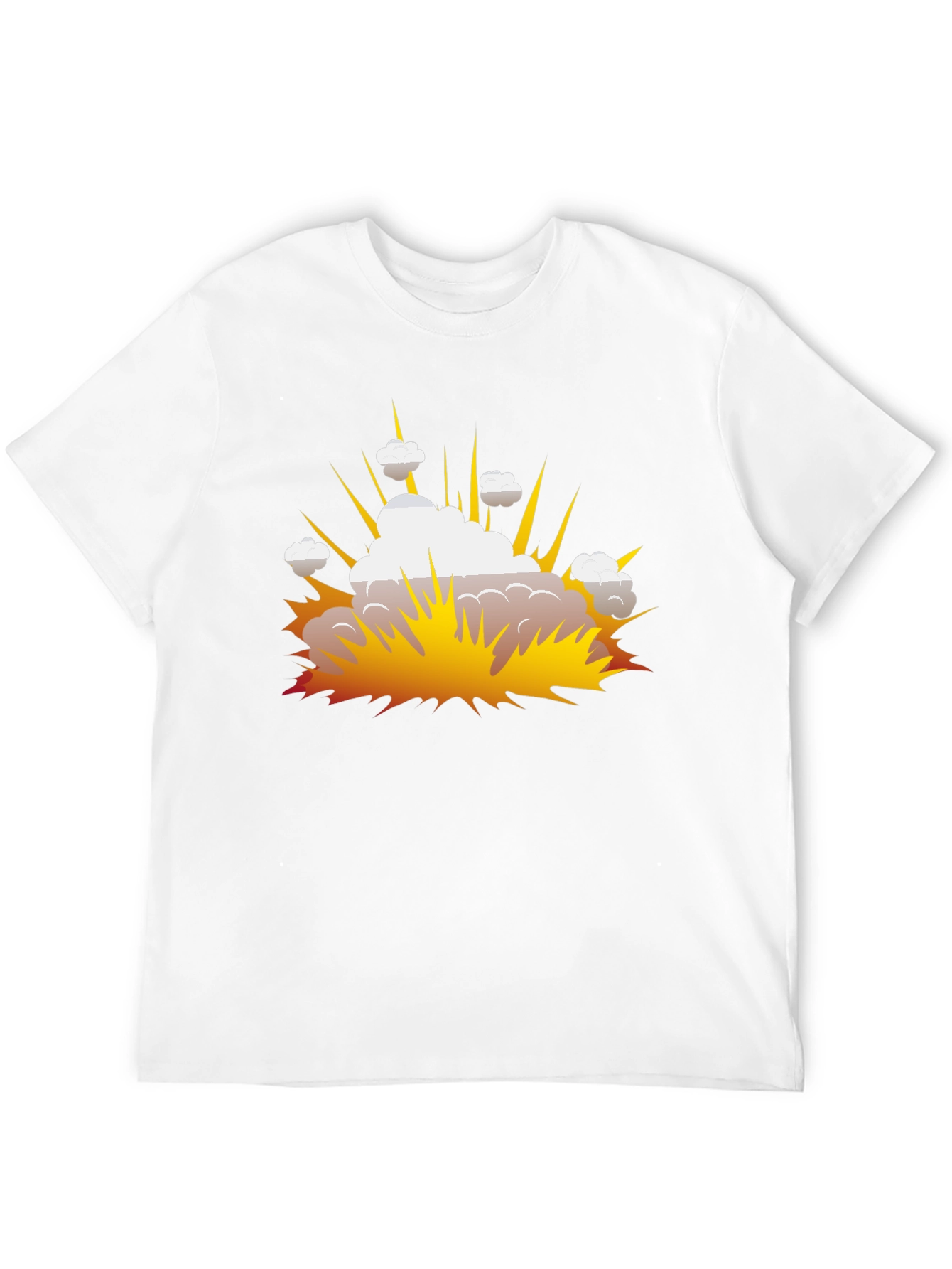 Explosion Graphic Print Black T-Shirt