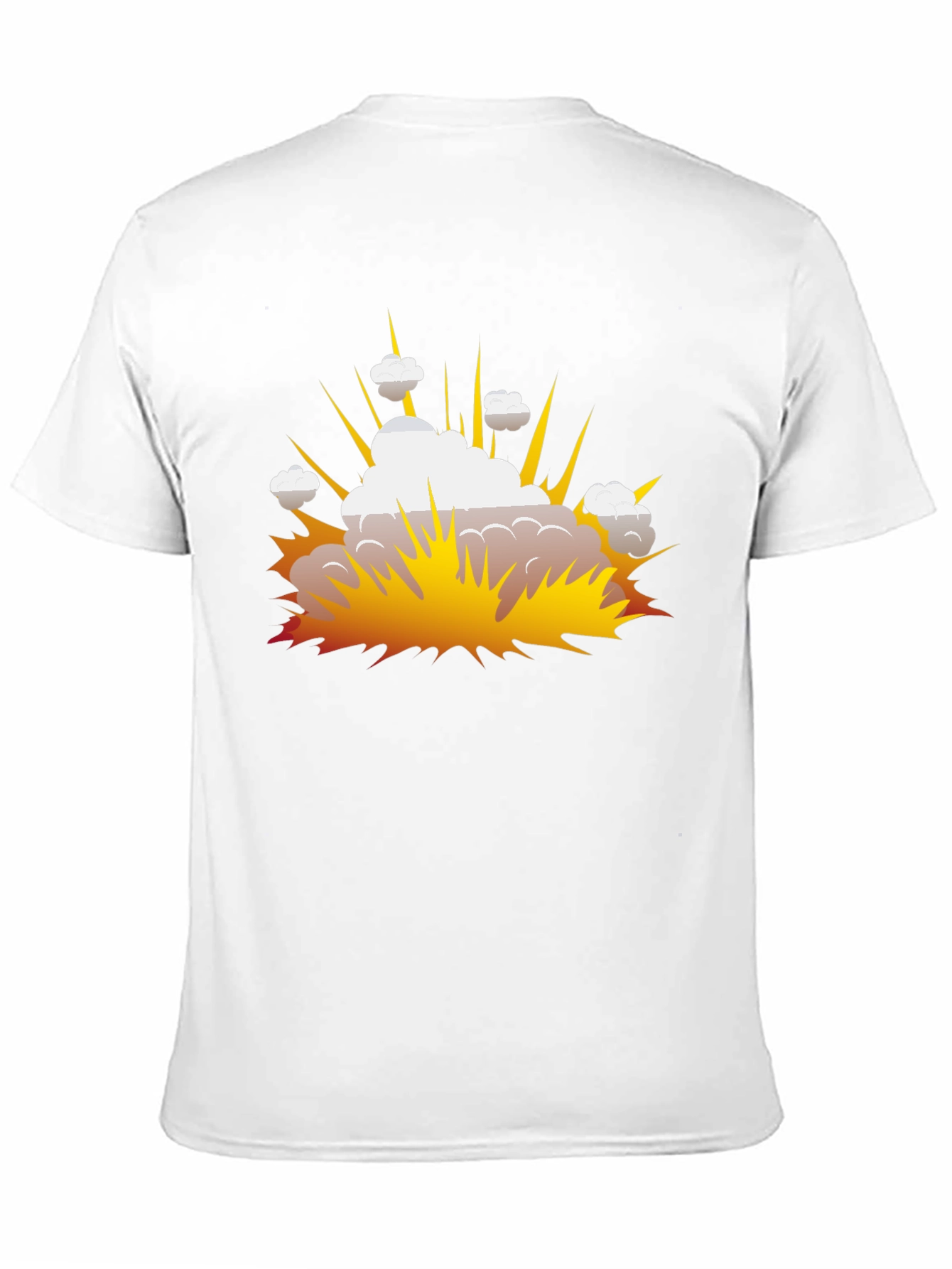 Explosion Graphic Print Black T-Shirt