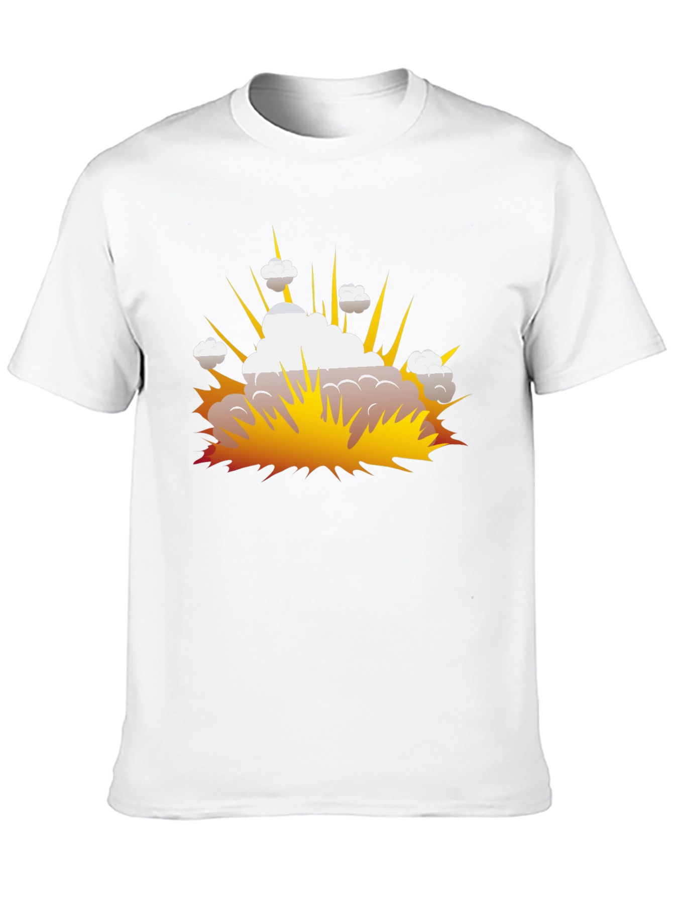 Explosion Graphic Print Black T-Shirt