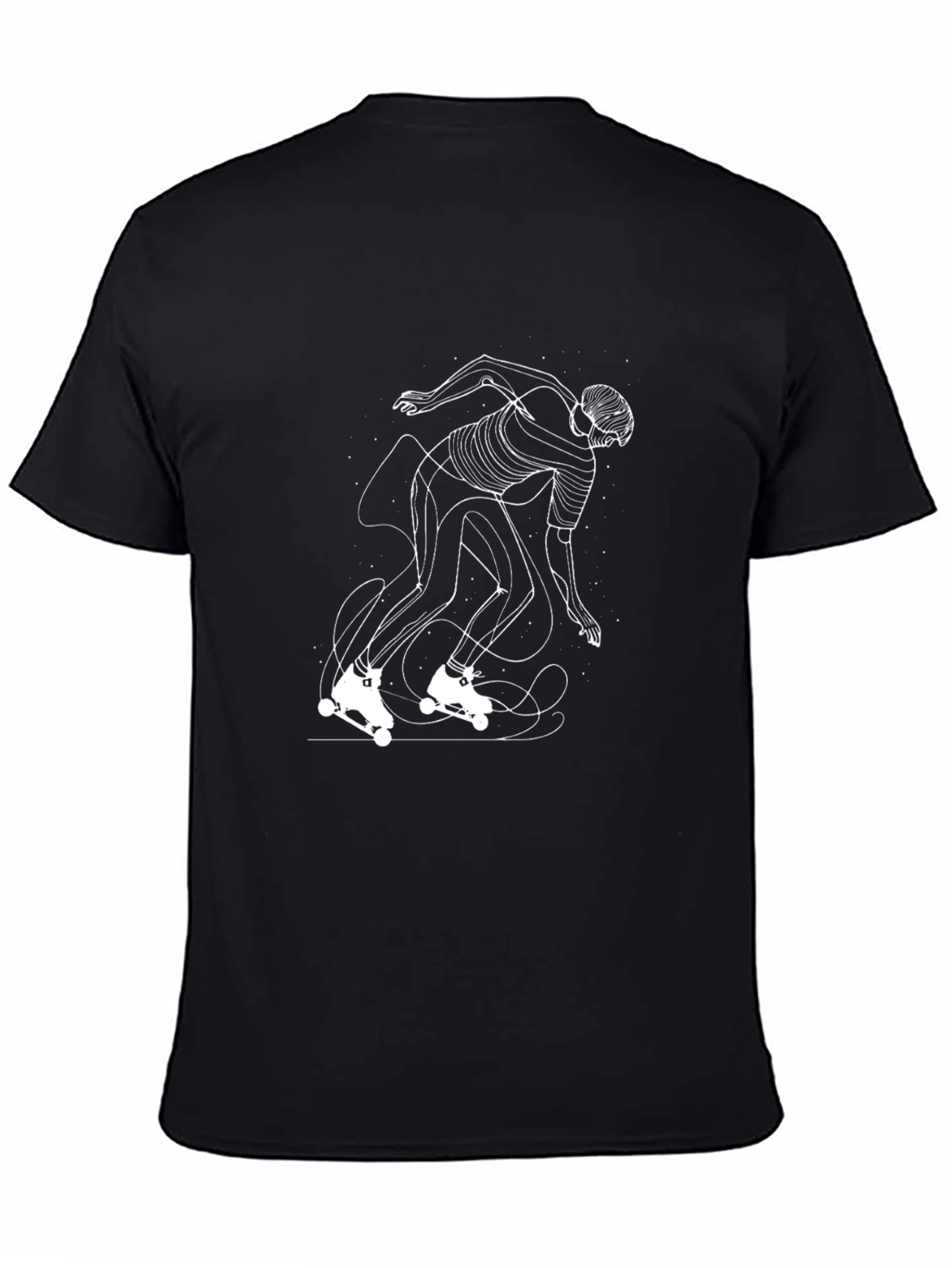 Skater Graphic Tee - Stylish Black Cotton T-Shirt