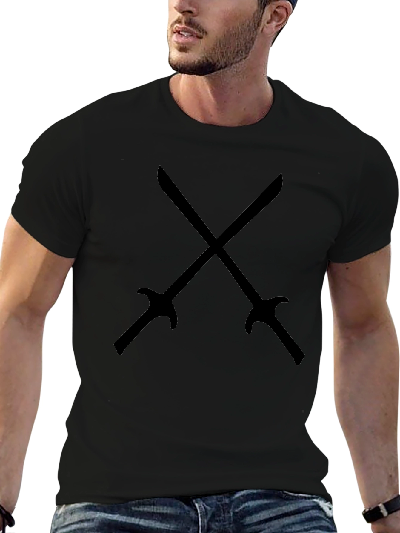 Crossed Swords Black T-Shirt