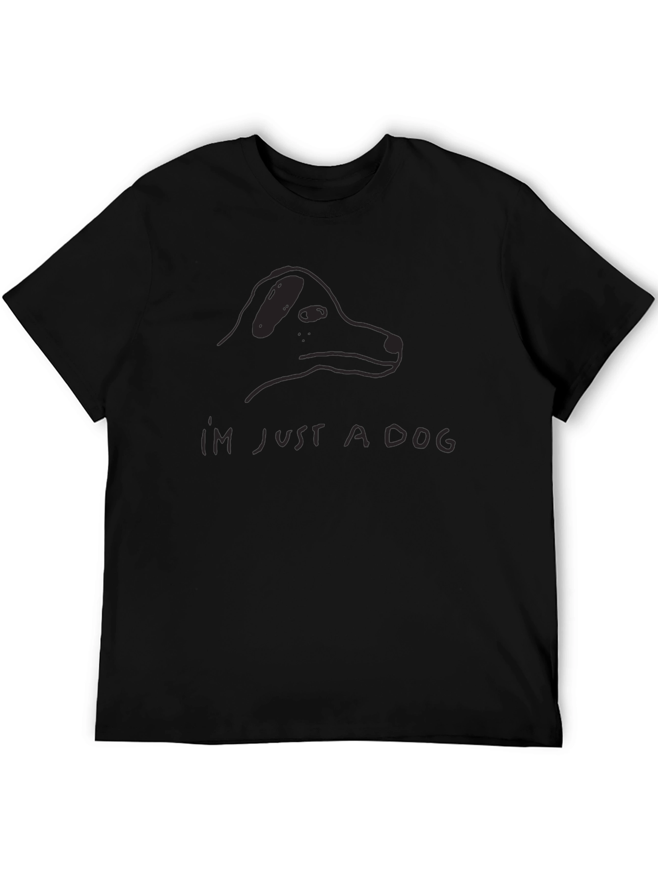 Just A Dog - Mens Black Graphic Tee