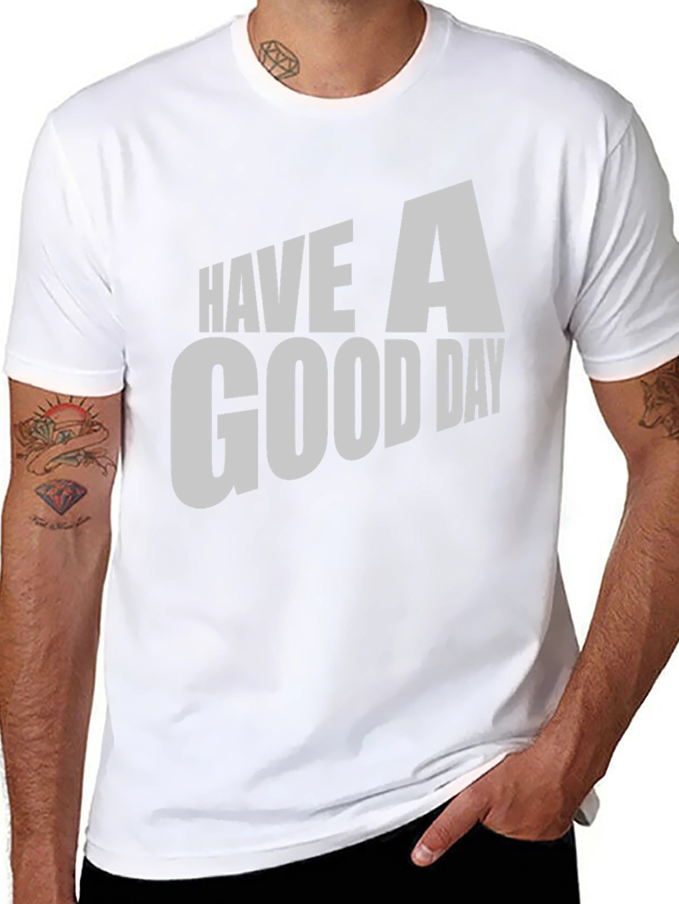Have A Good Day Black Graphic Tee