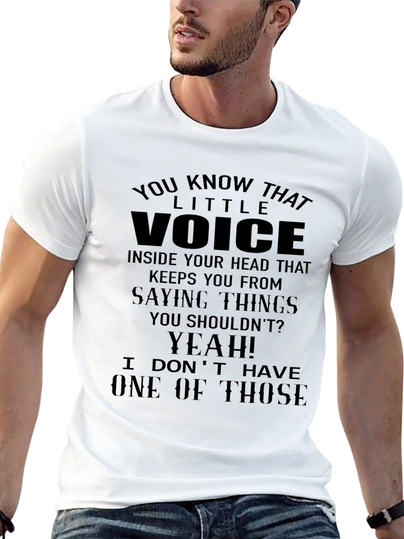 Humorous T-Shirt: Little Voice Statement Tee