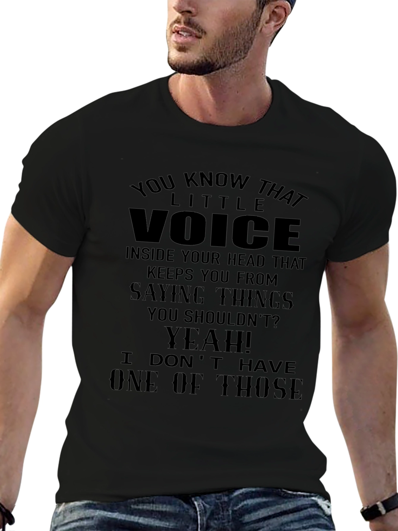 Humorous T-Shirt: Little Voice Statement Tee