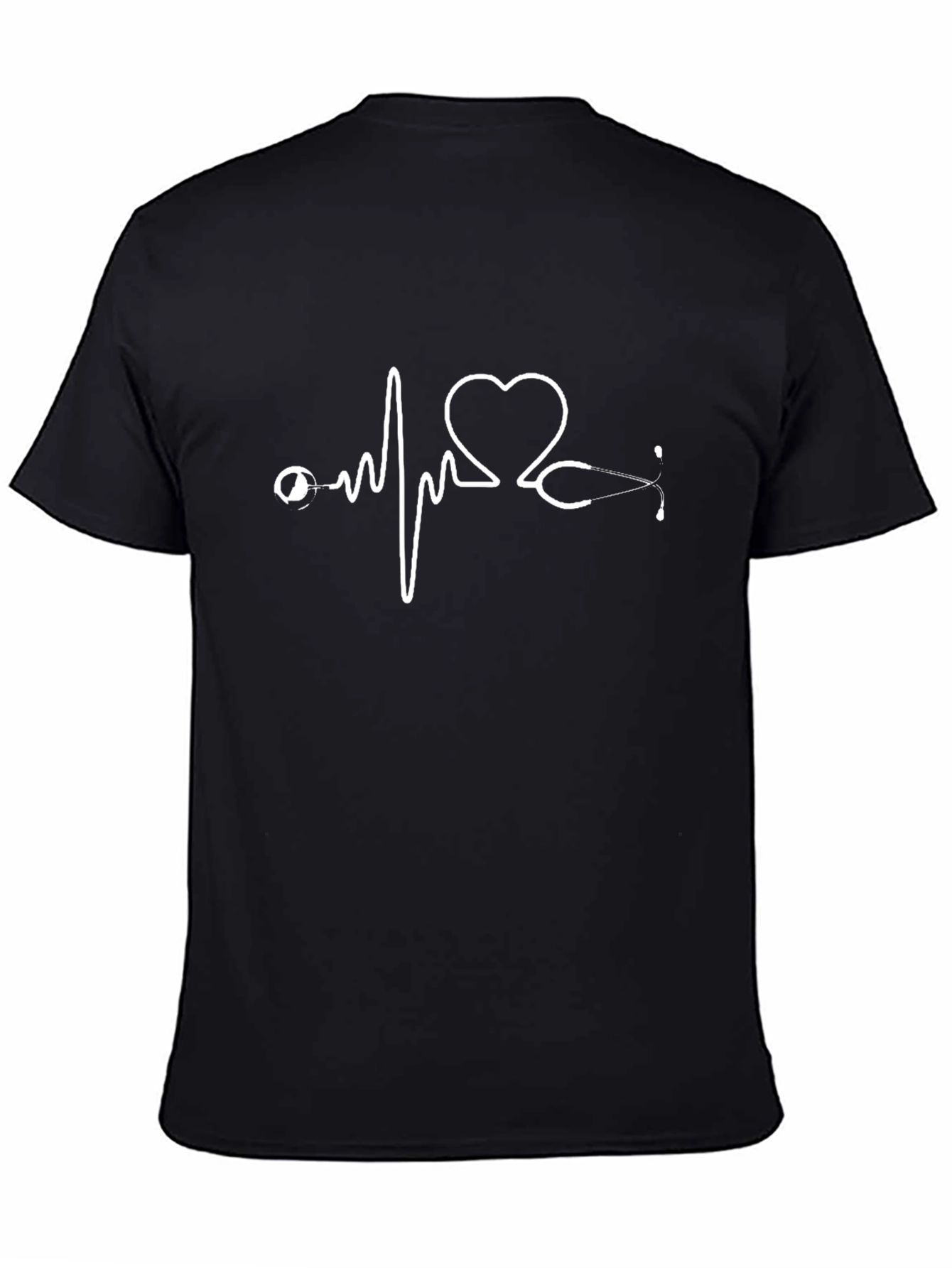 Heartbeat Stethoscope Graphic T-Shirt