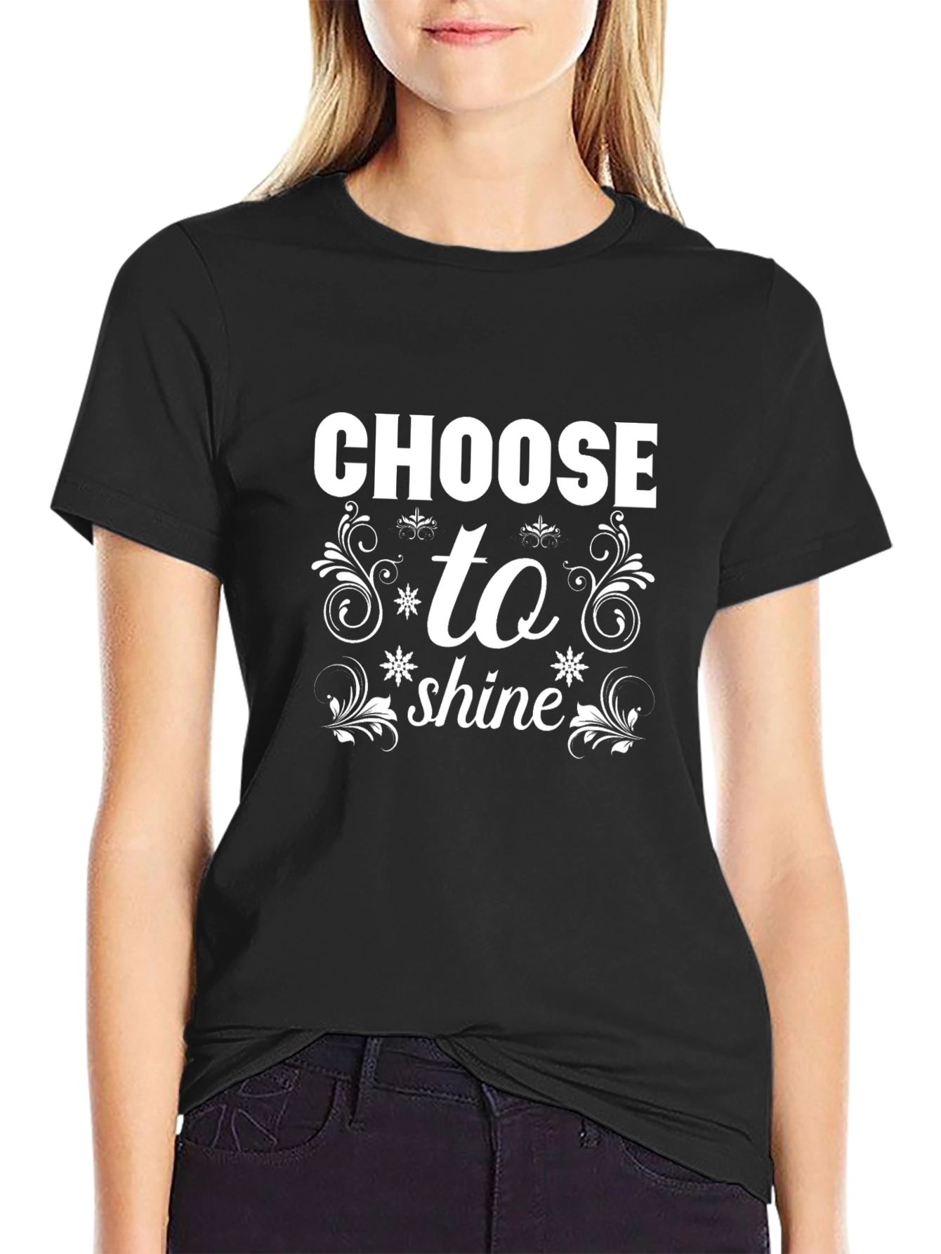 Choose to Shine Graphic Tee - Black