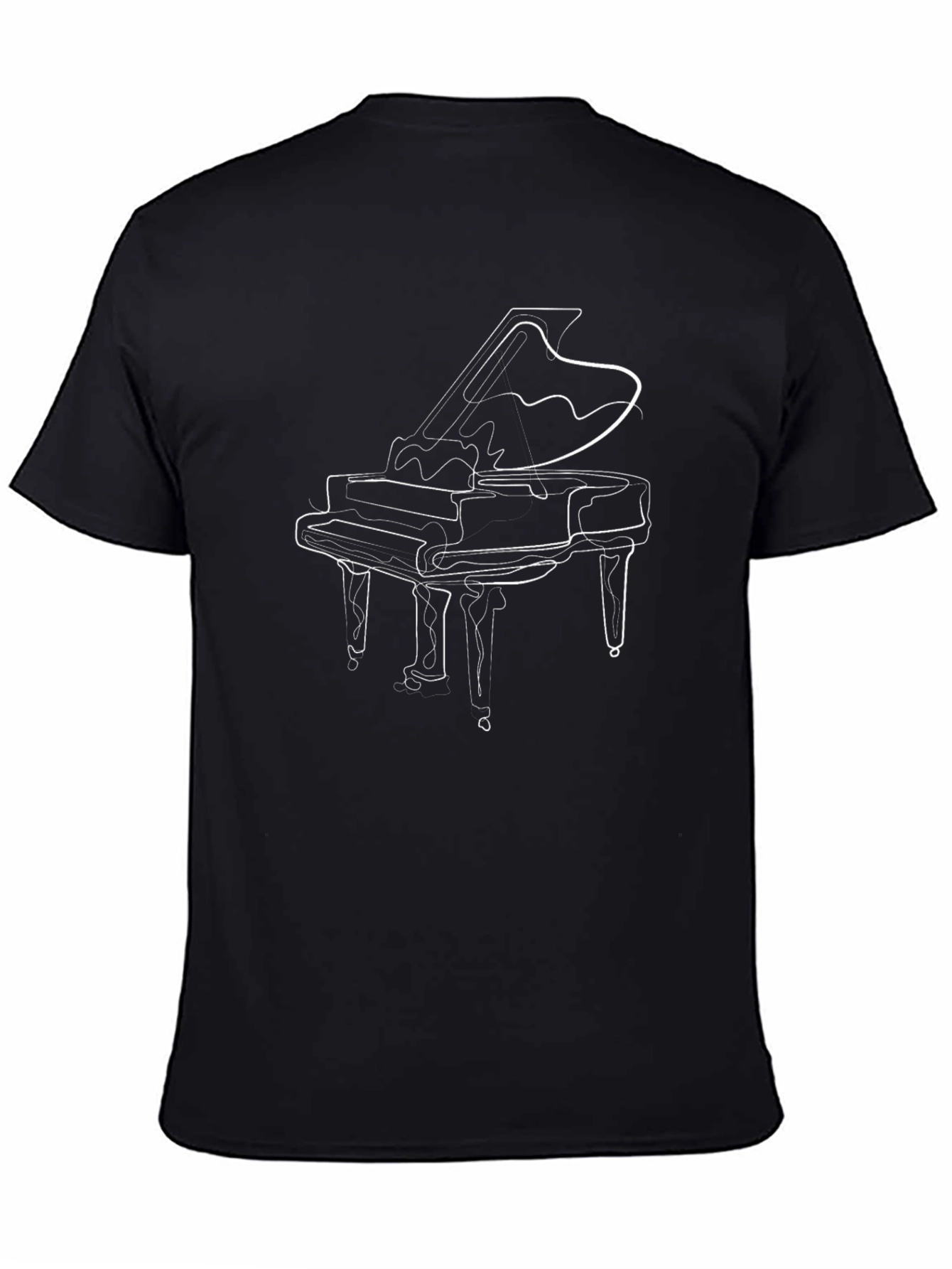 Piano Graphic T-Shirt - Minimalist Design