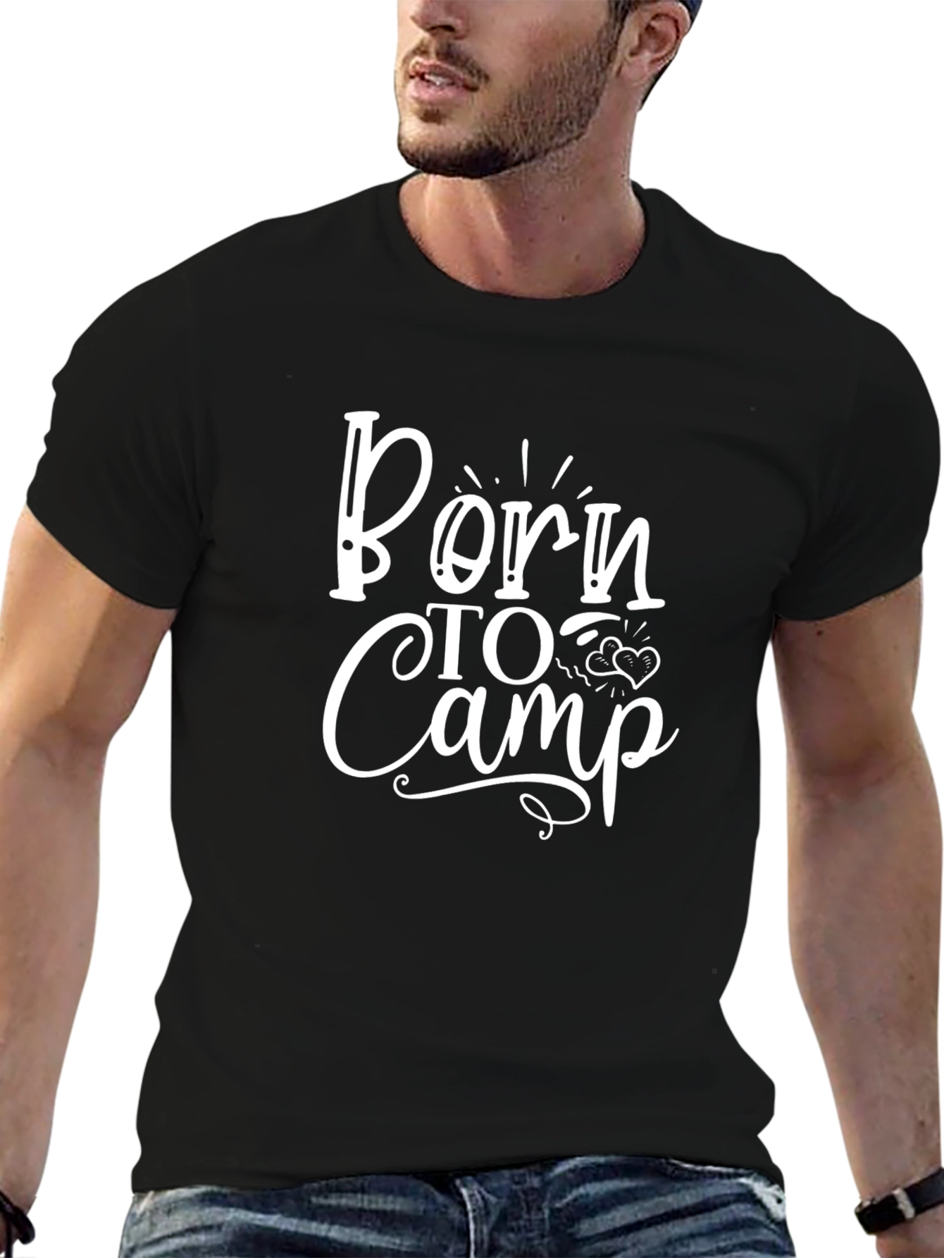 Born to Camp Graphic Tee - Black