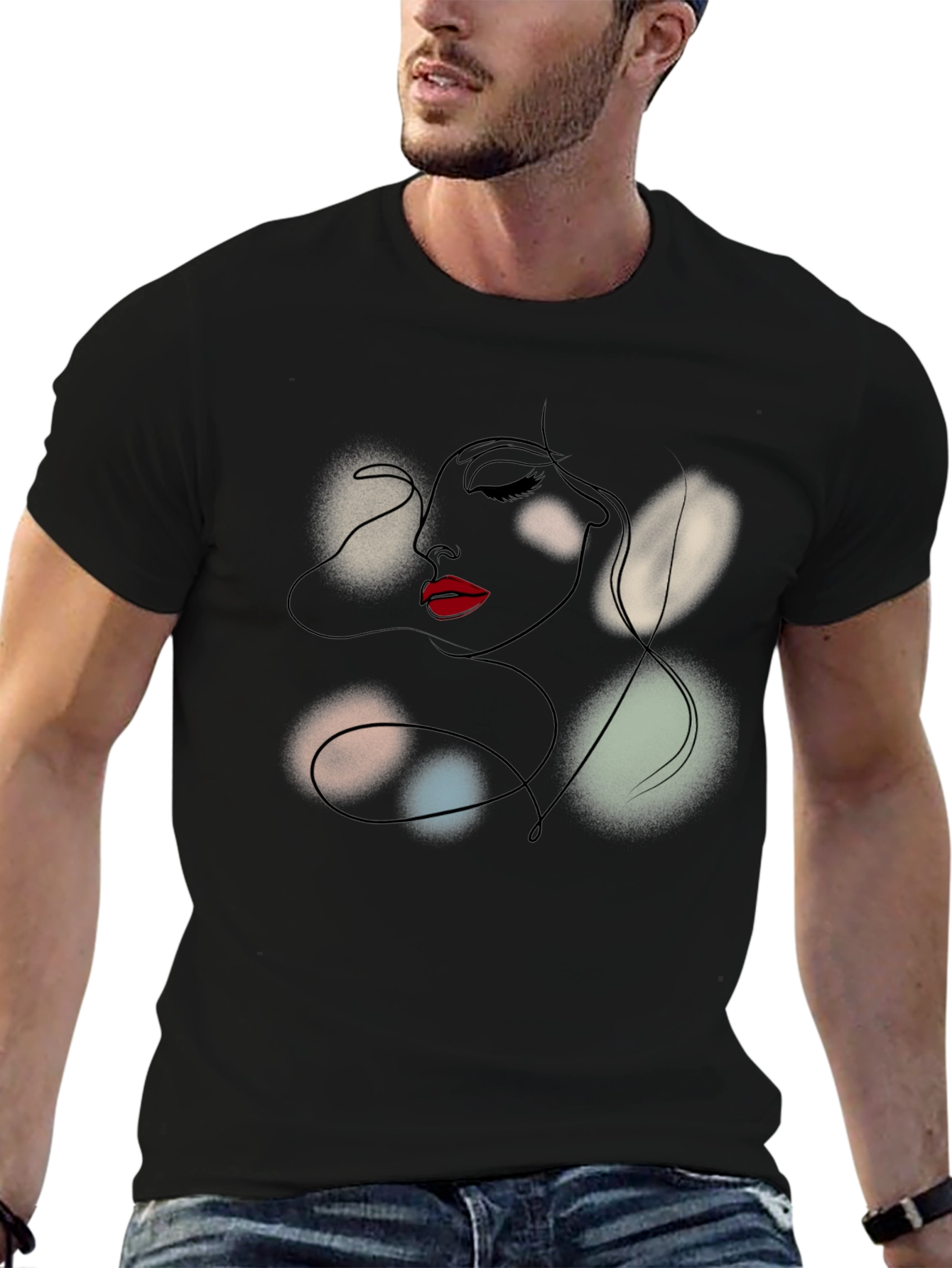 Abstract Woman Line Art T-Shirt - Modern Graphic Tee